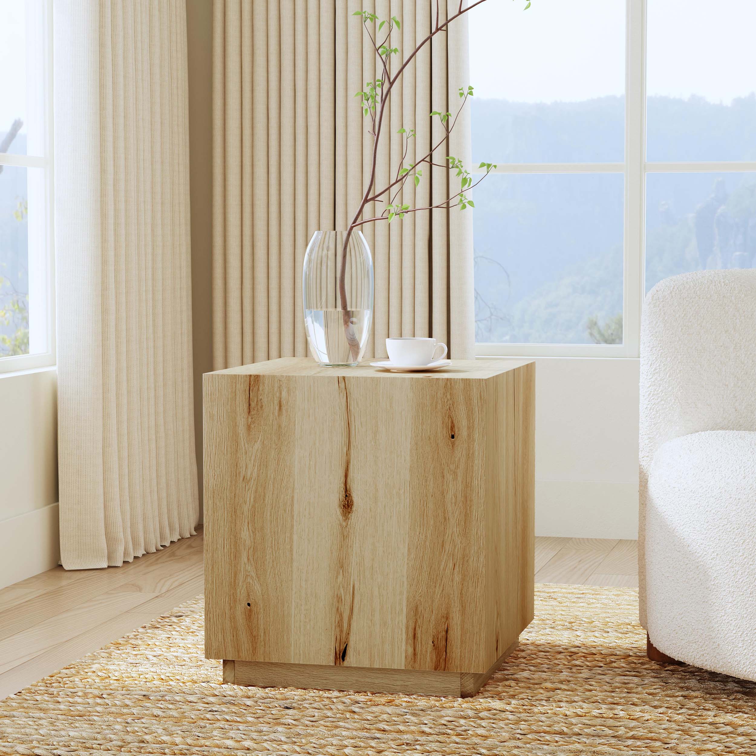 Layne Square End Table, True Natural - Image 4
