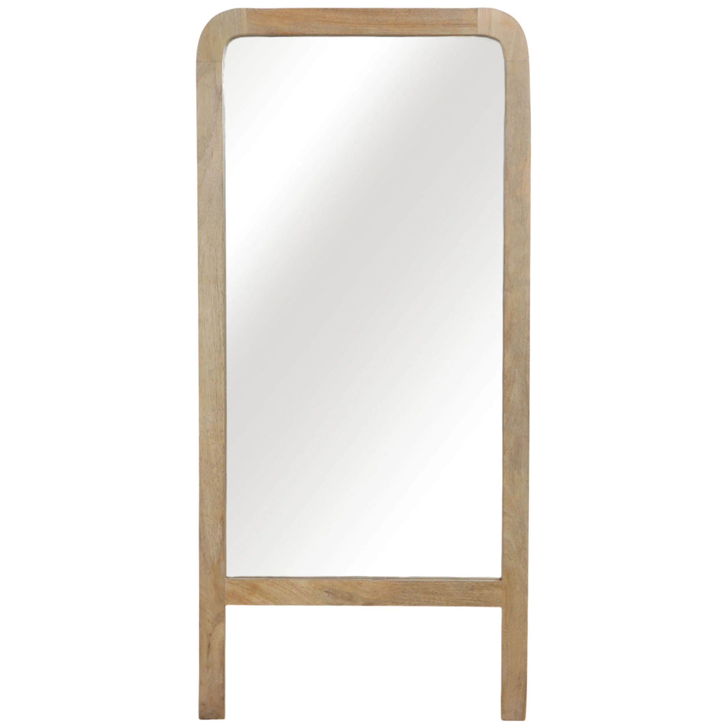 Leaner Footed Mirror, Natural