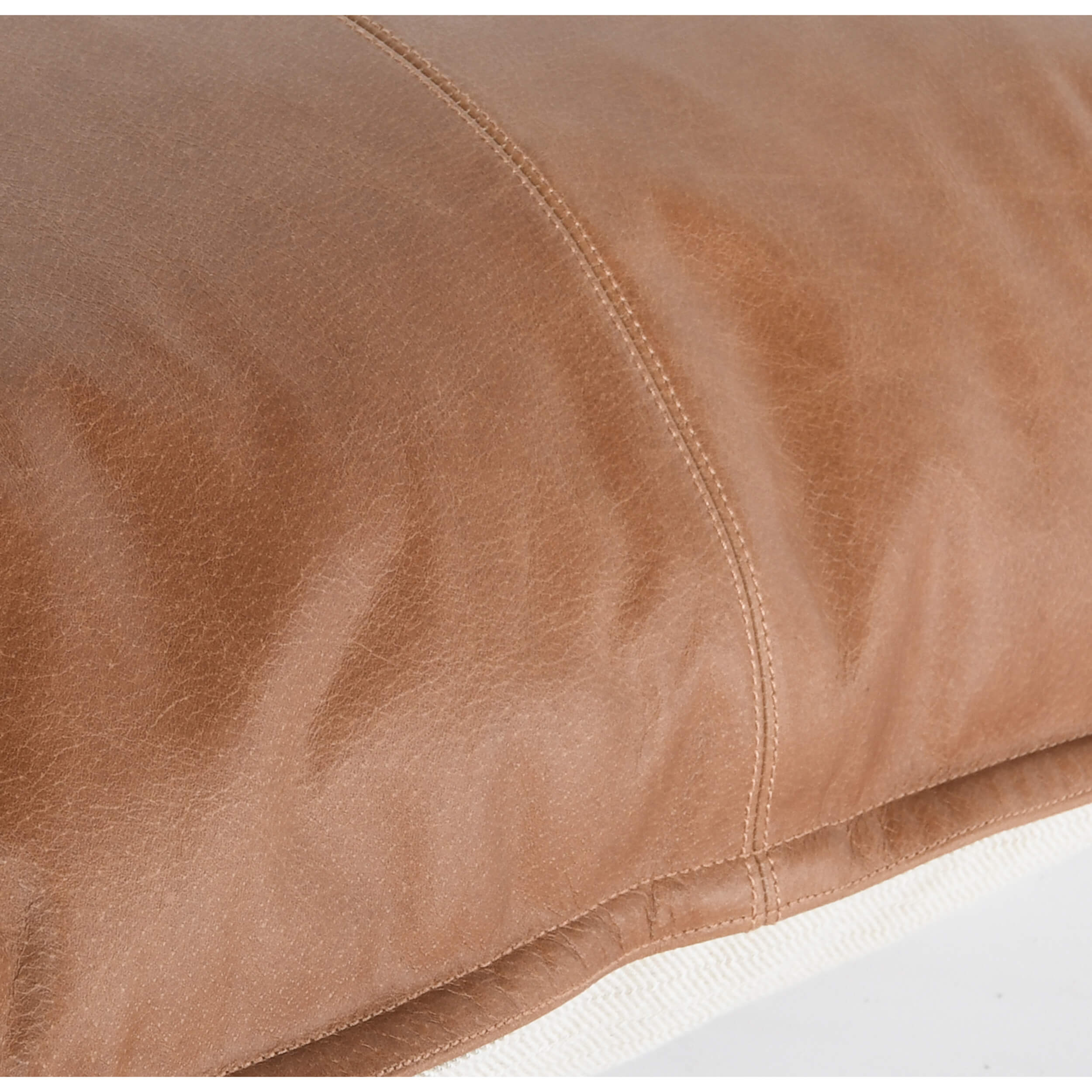 Leather Pillow, Dumont Chestnut - Image 4