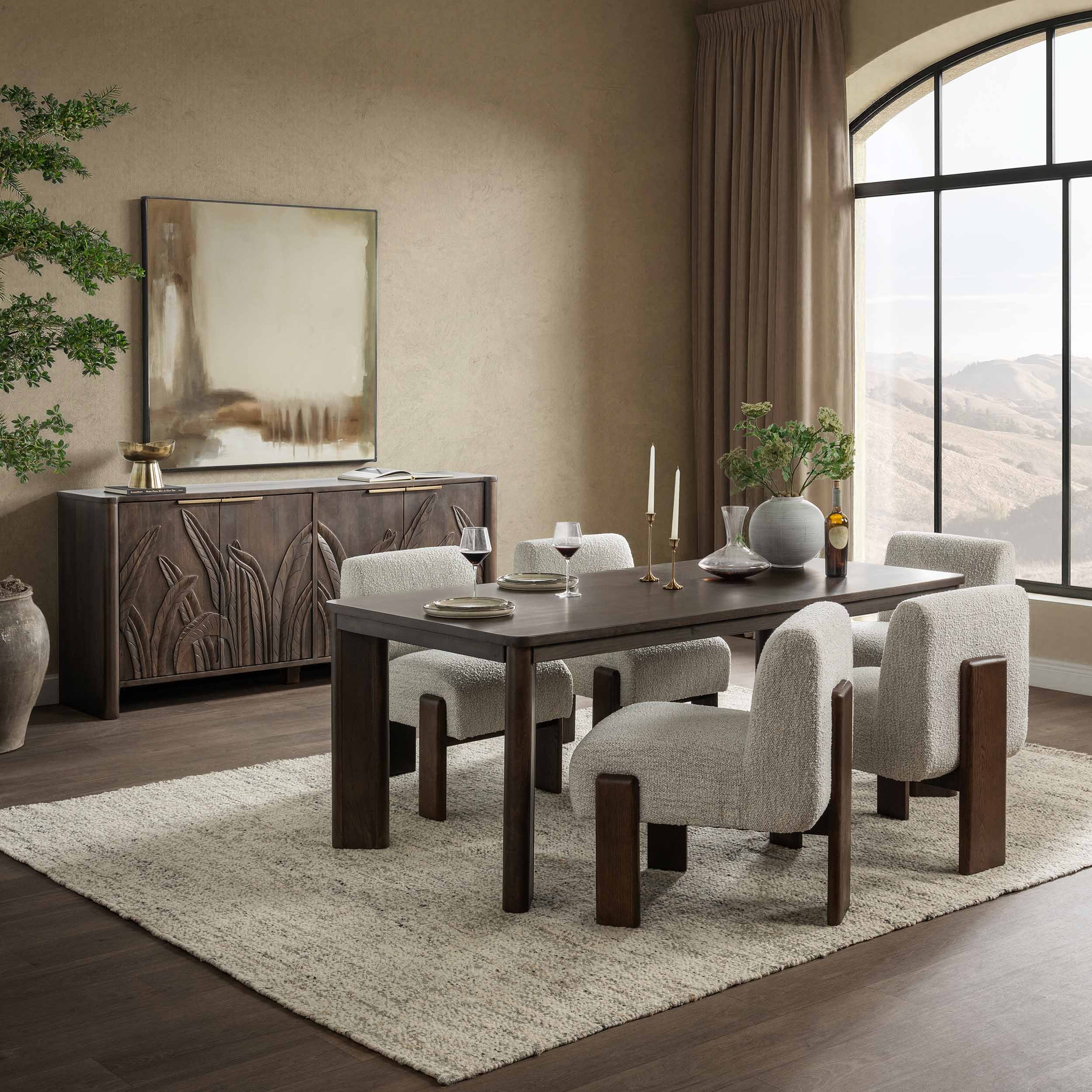 Ledro Dining Table, Dark Brown - Image 5