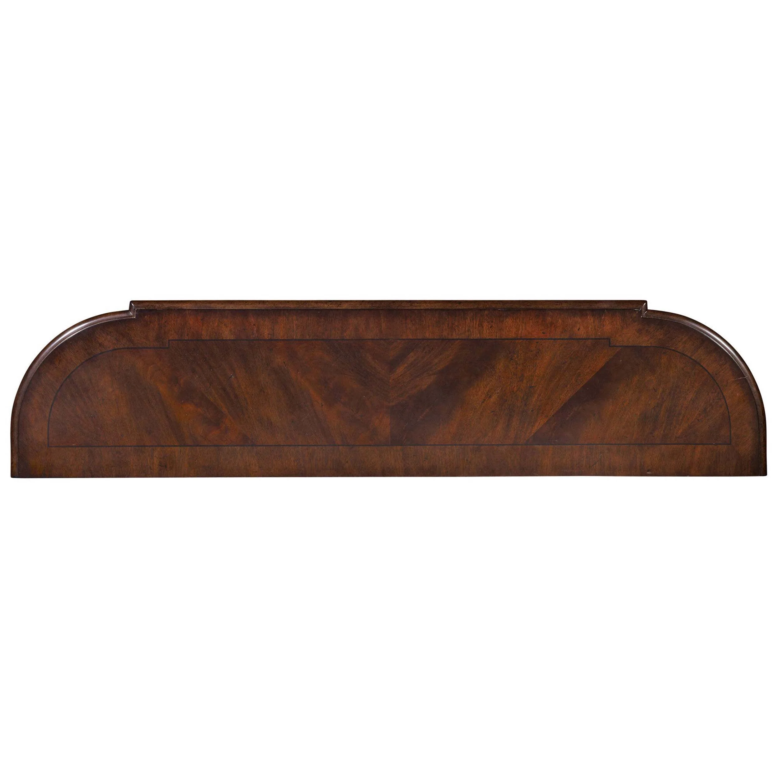 Leesburg Demilune Hall Console, Swirl Mahogany - Image 2