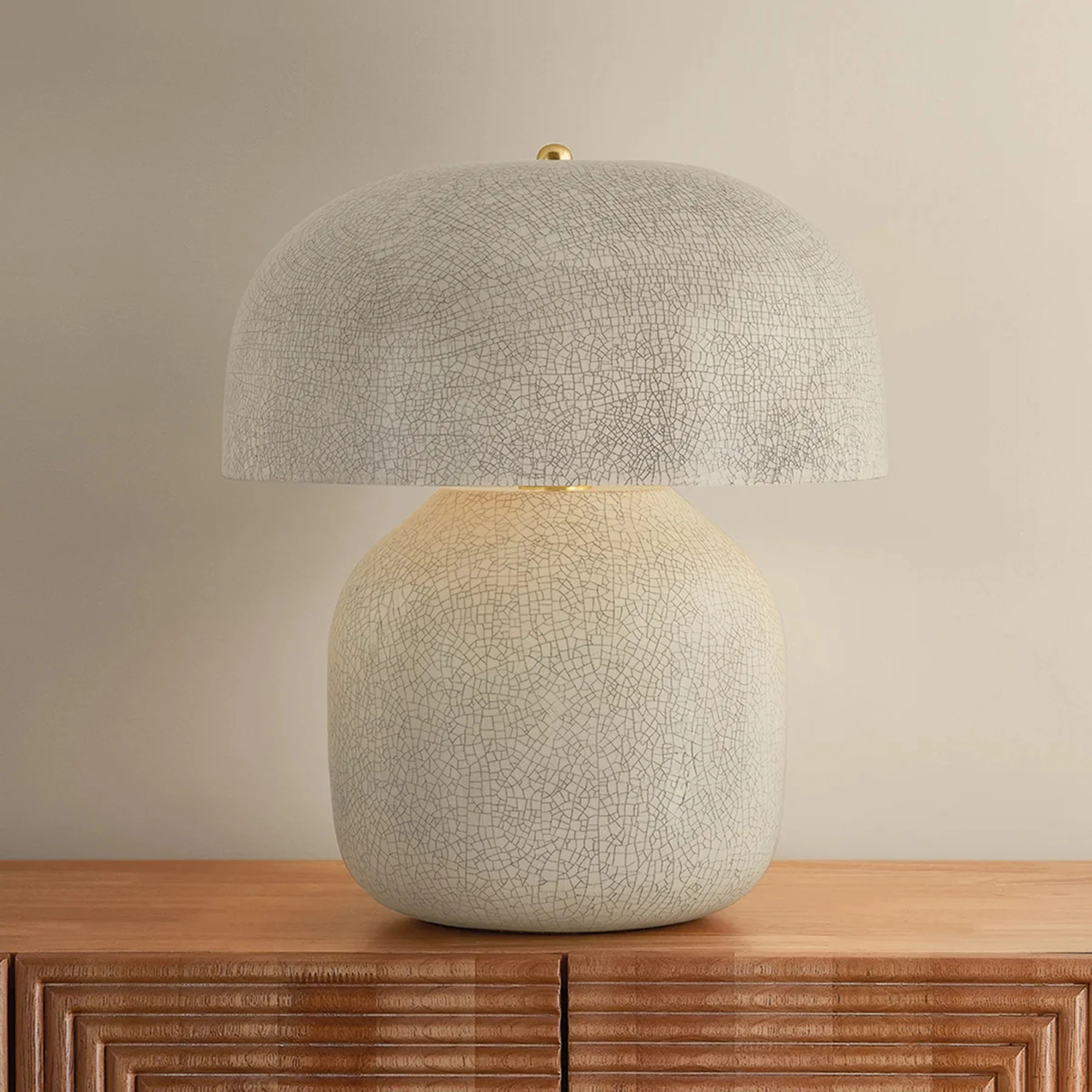 Leetown Table Lamp, Aged Brass/Ceramic Inked Crackle - Image 3