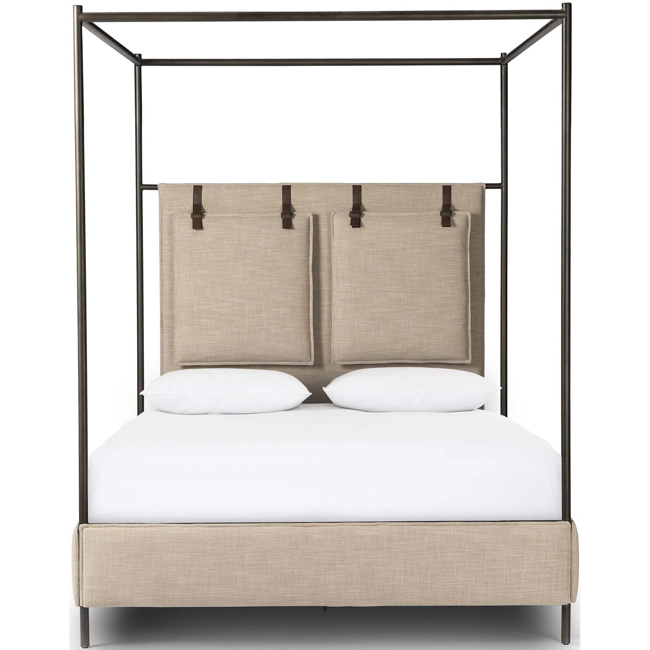 Leigh Canopy Bed, Palm Ecru by Four Hands - Image 2