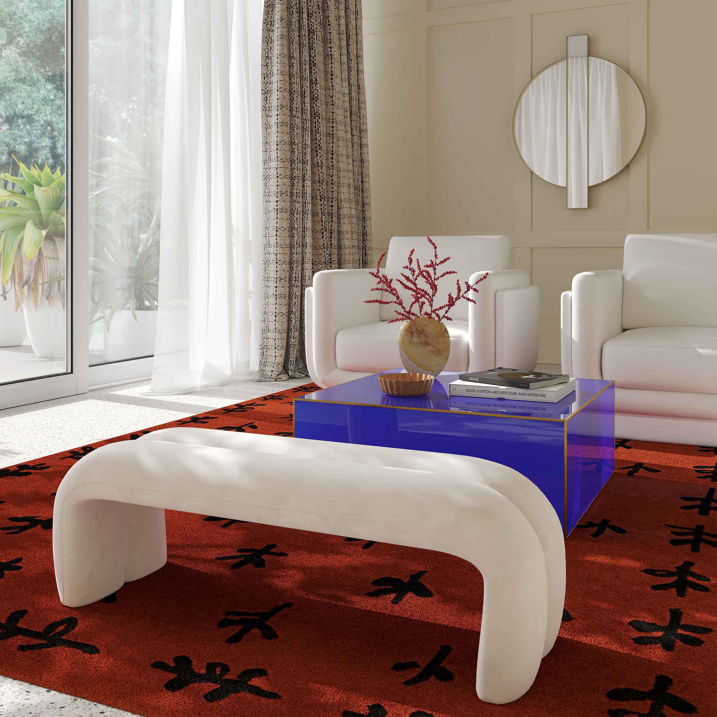 Leigh Channeled Bench, Cream - Image 5