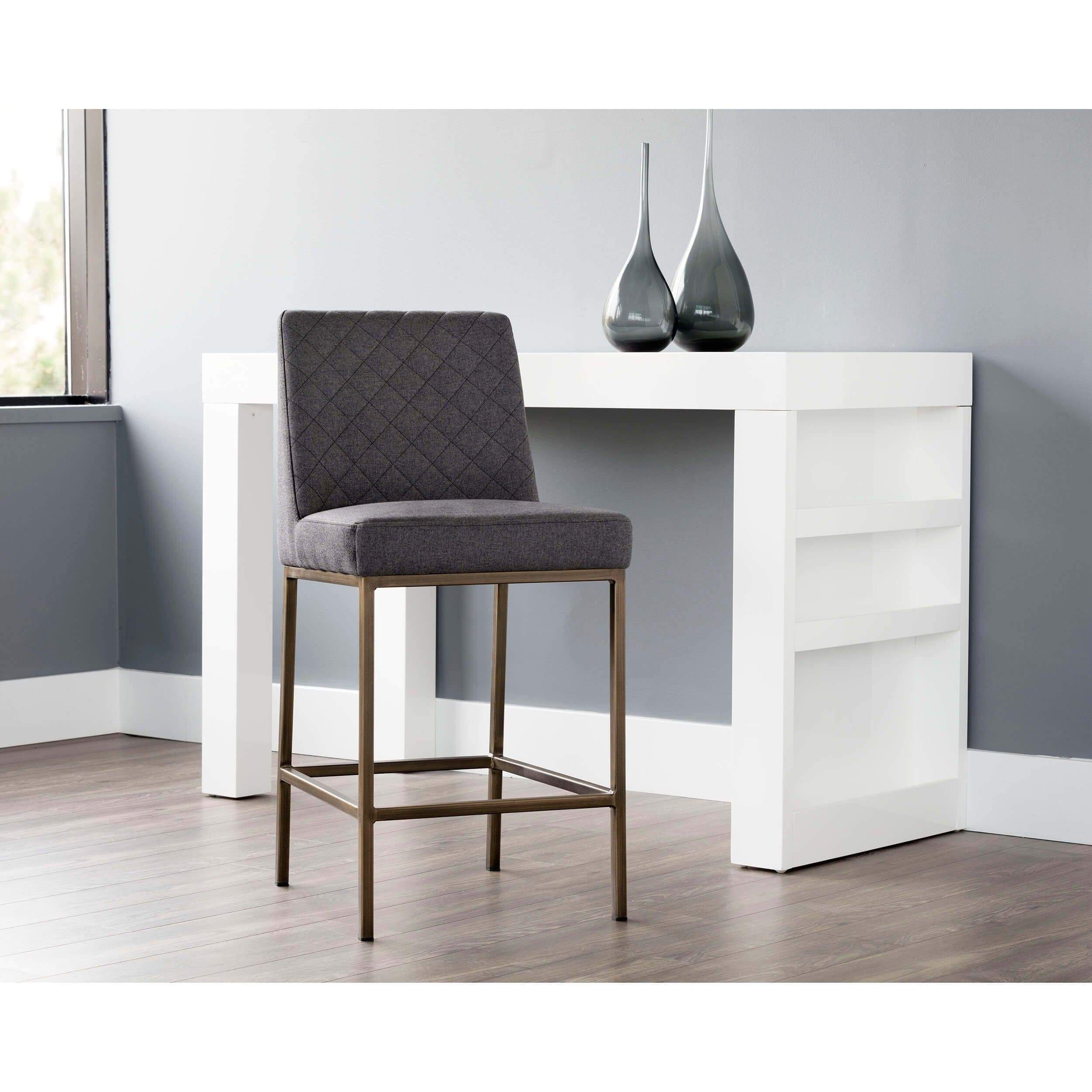 Leighland Counter Stool, Dark Grey - Image 4