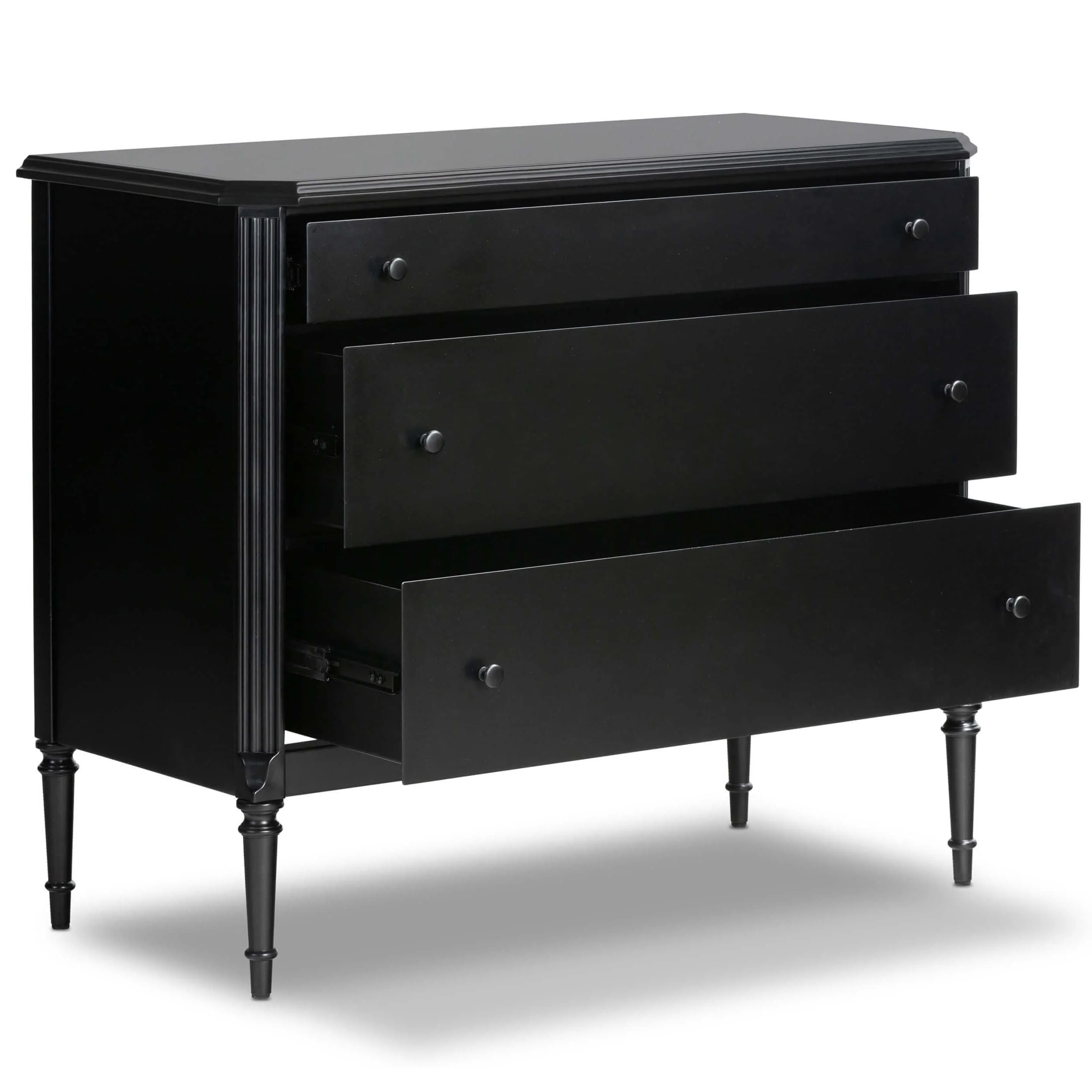 Lendon 3 Drawer Dresser, Black by Four Hands - Image 5