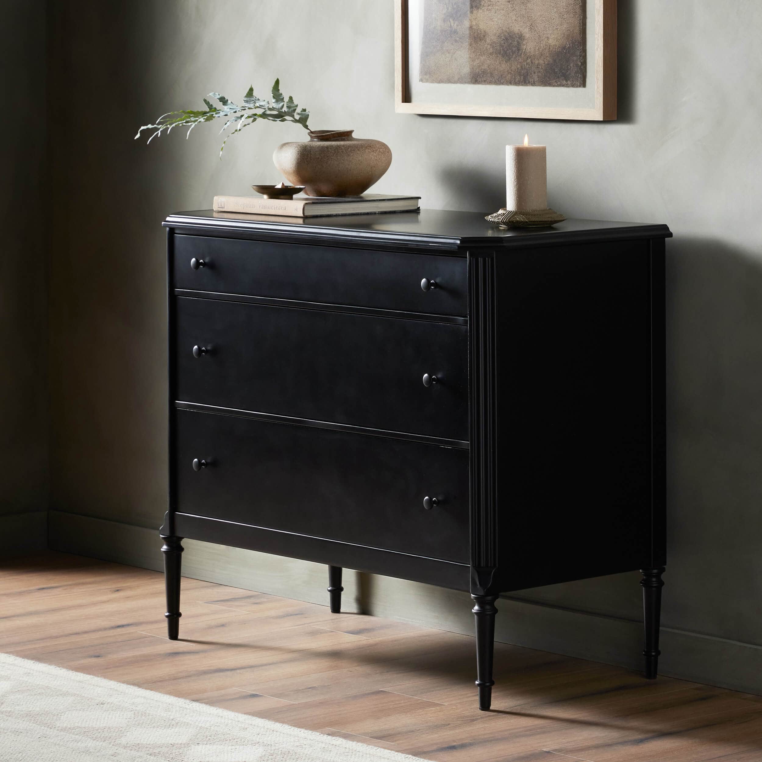 Lendon 3 Drawer Dresser, Black by Four Hands - Image 7