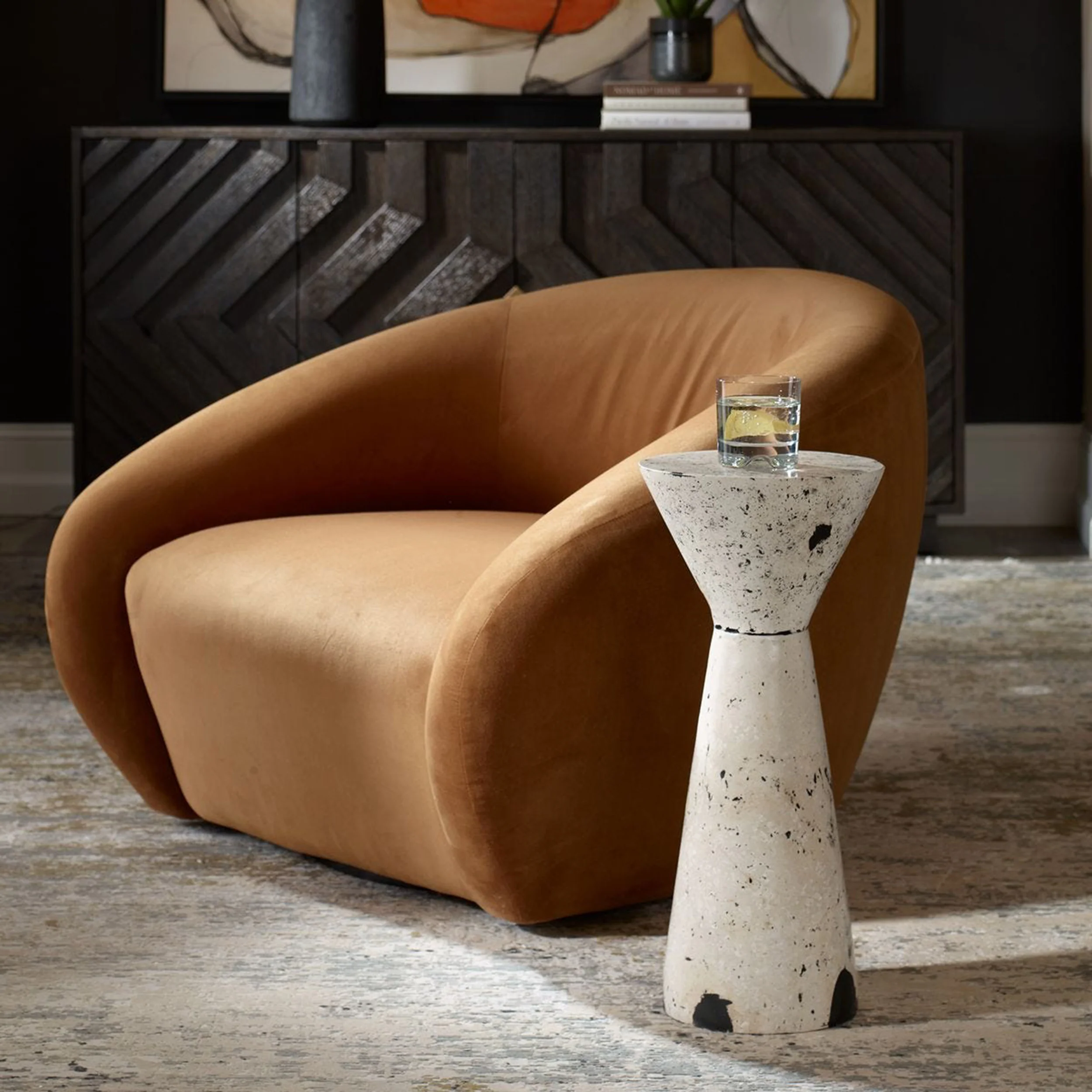 Lenora Drink Table, Black/White - Image 6