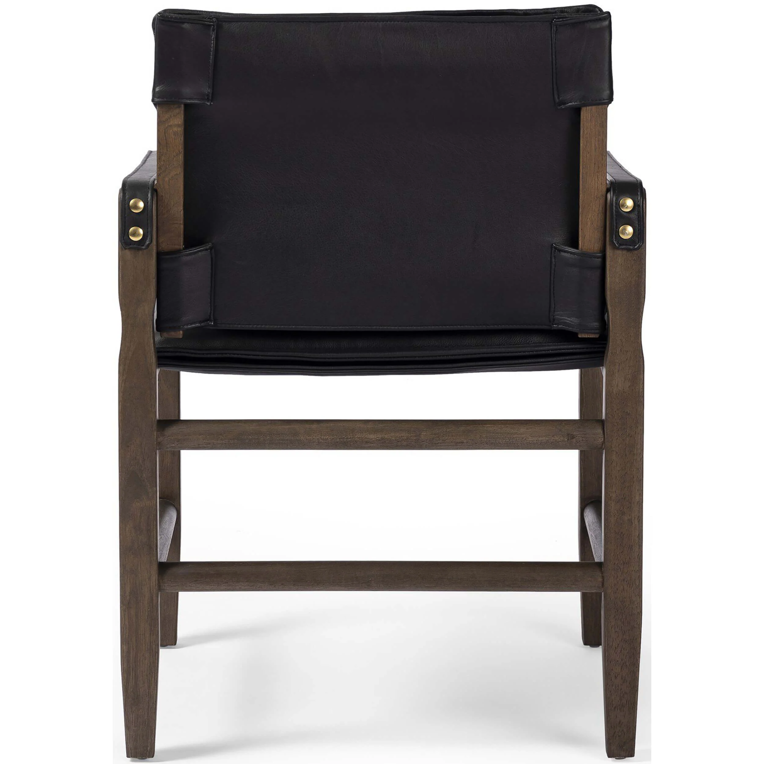 Lenz Leather Dining Arm Chair, Carson Black by Four Hands - Image 4