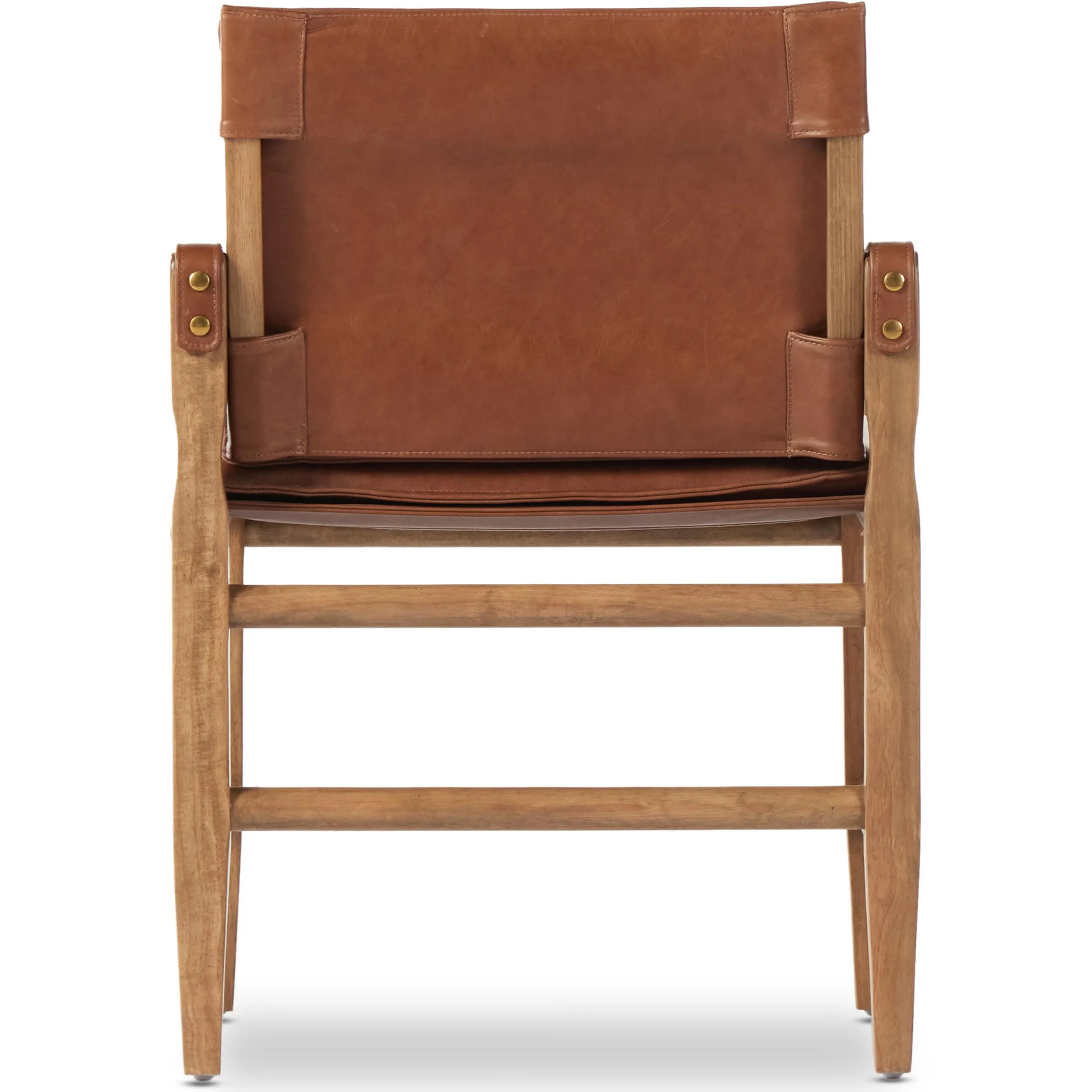 Lenz Leather Dining Arm Chair, Sonoma Chestnut by Four Hands - Image 4