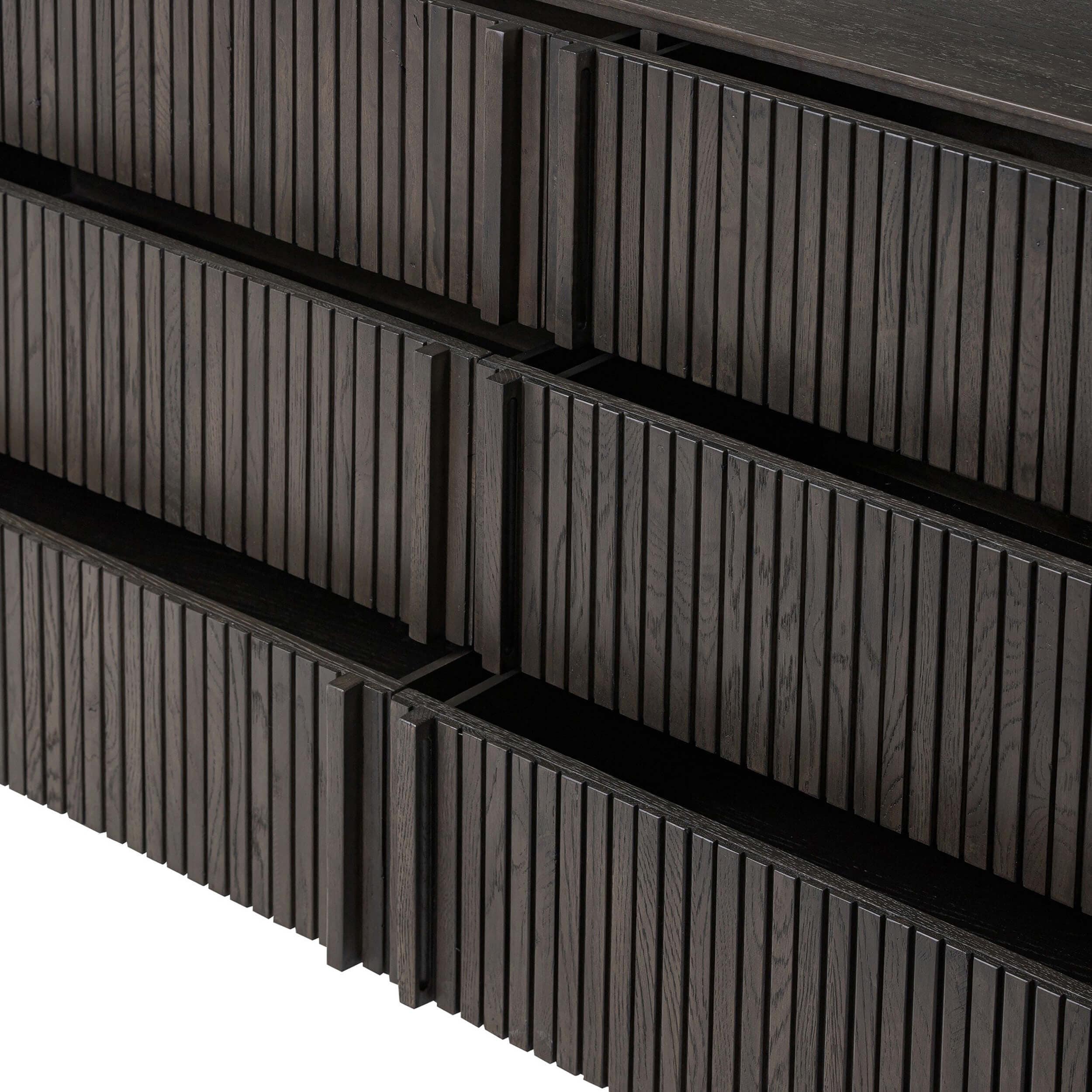 Leo 6 Drawer Dresser, Smoked Black by Four Hands - Image 6