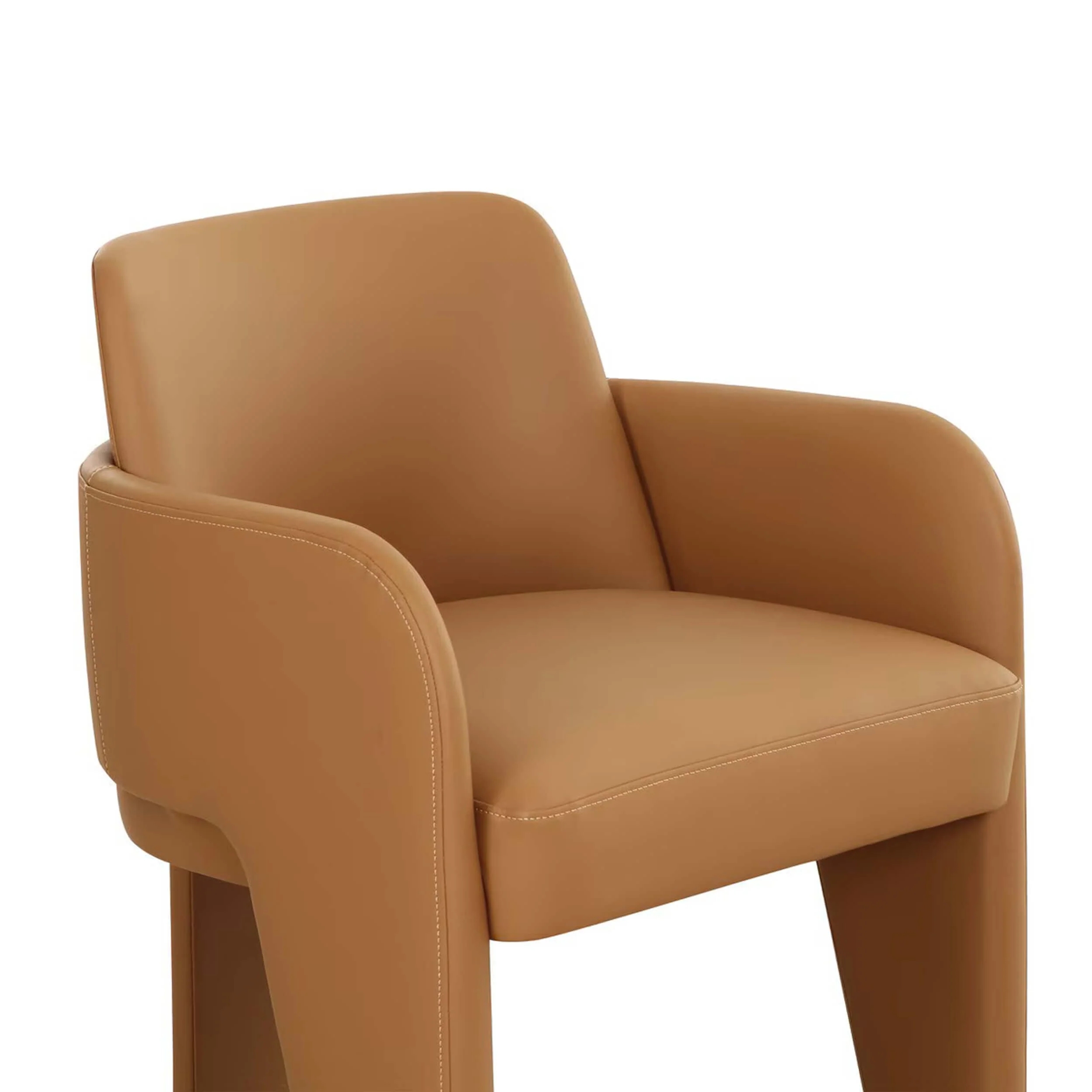 Leo Performance Vegan Leather Dining Chair, Tan - Image 5