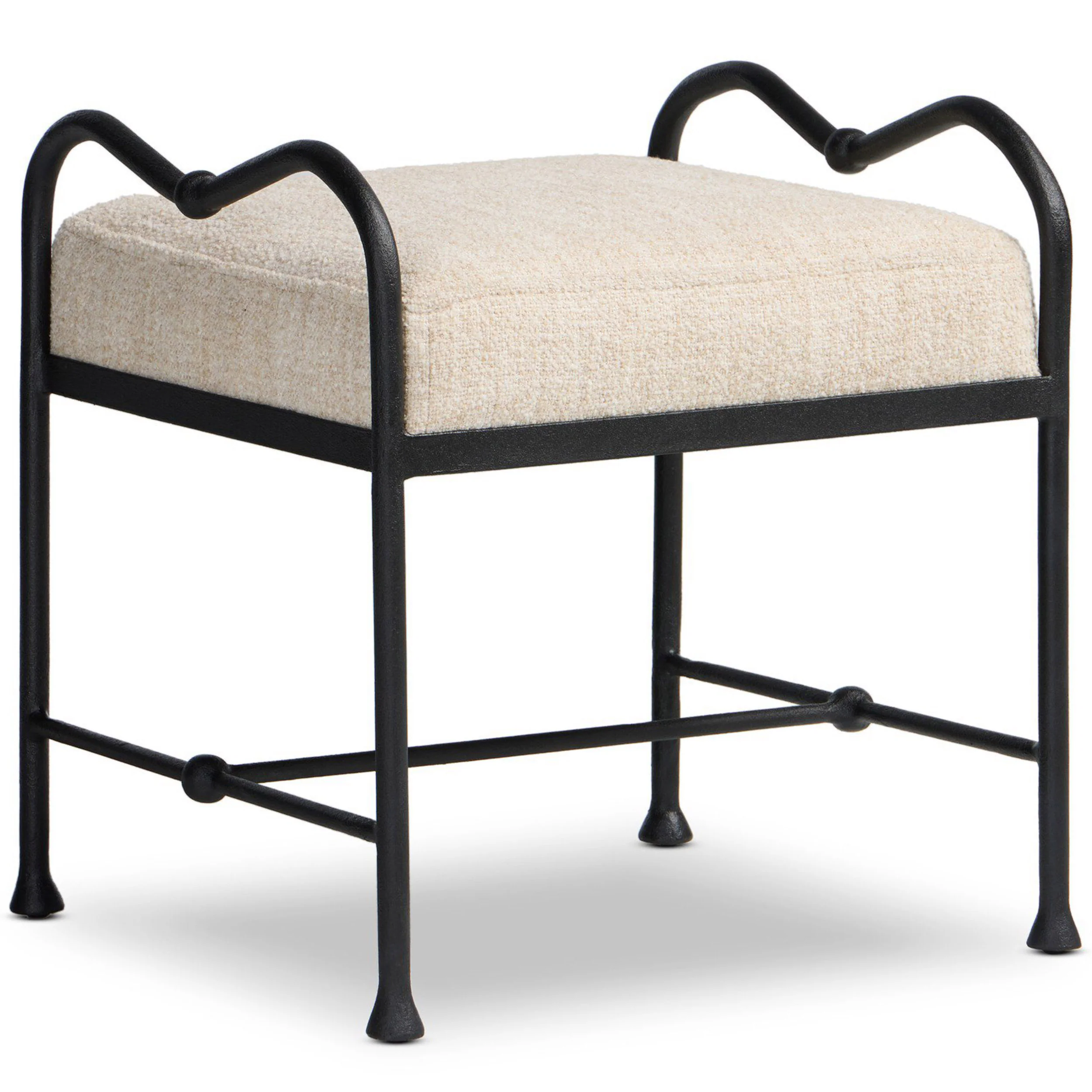 Leona Accent Stool, Yuma Cream by Four Hands