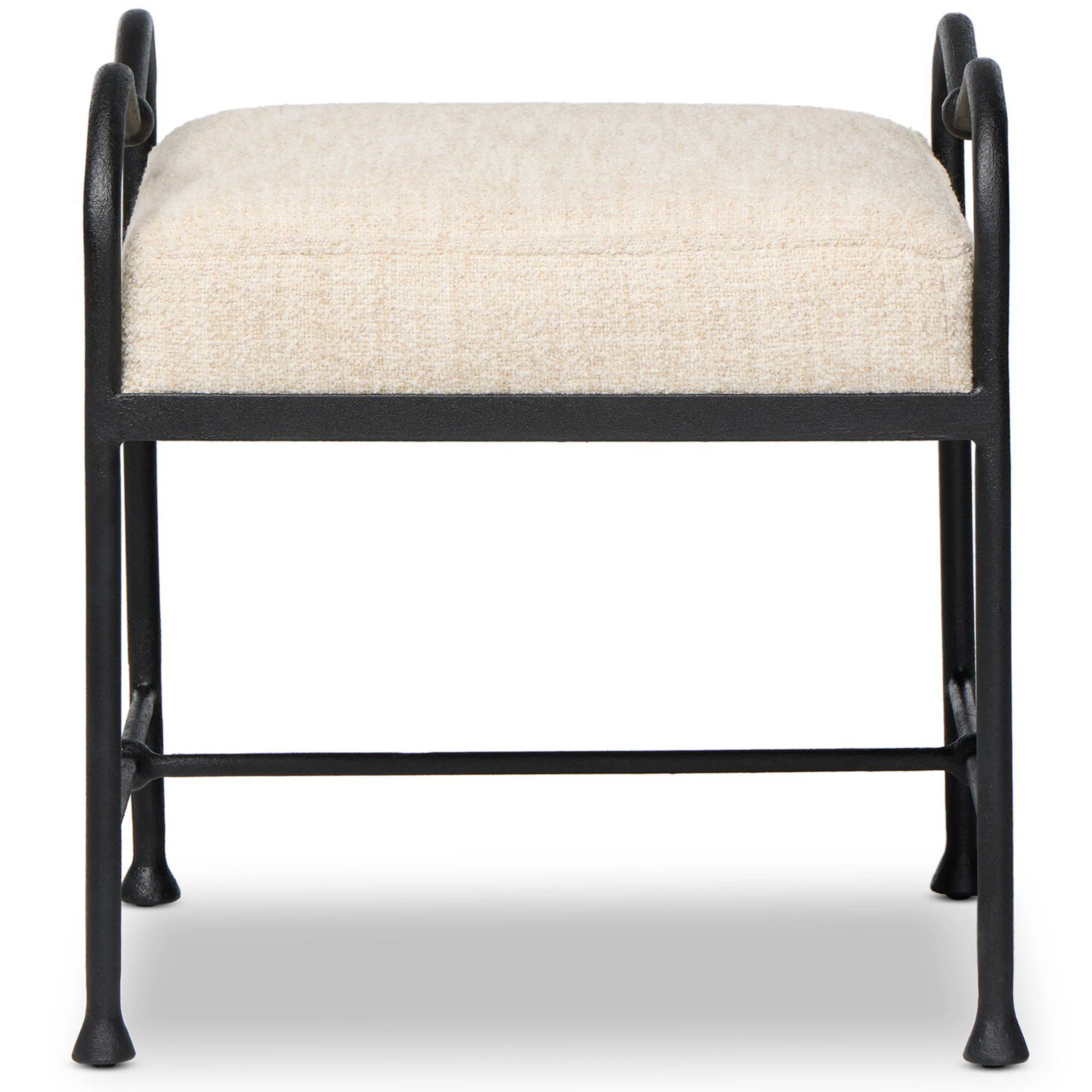 Leona Accent Stool, Yuma Cream by Four Hands - Image 2