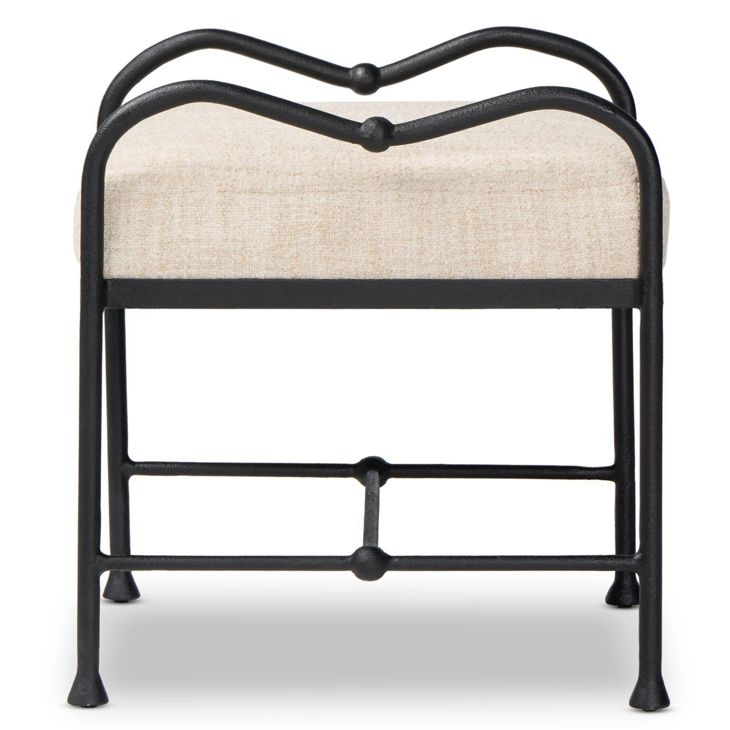 Leona Accent Stool, Yuma Cream by Four Hands - Image 3
