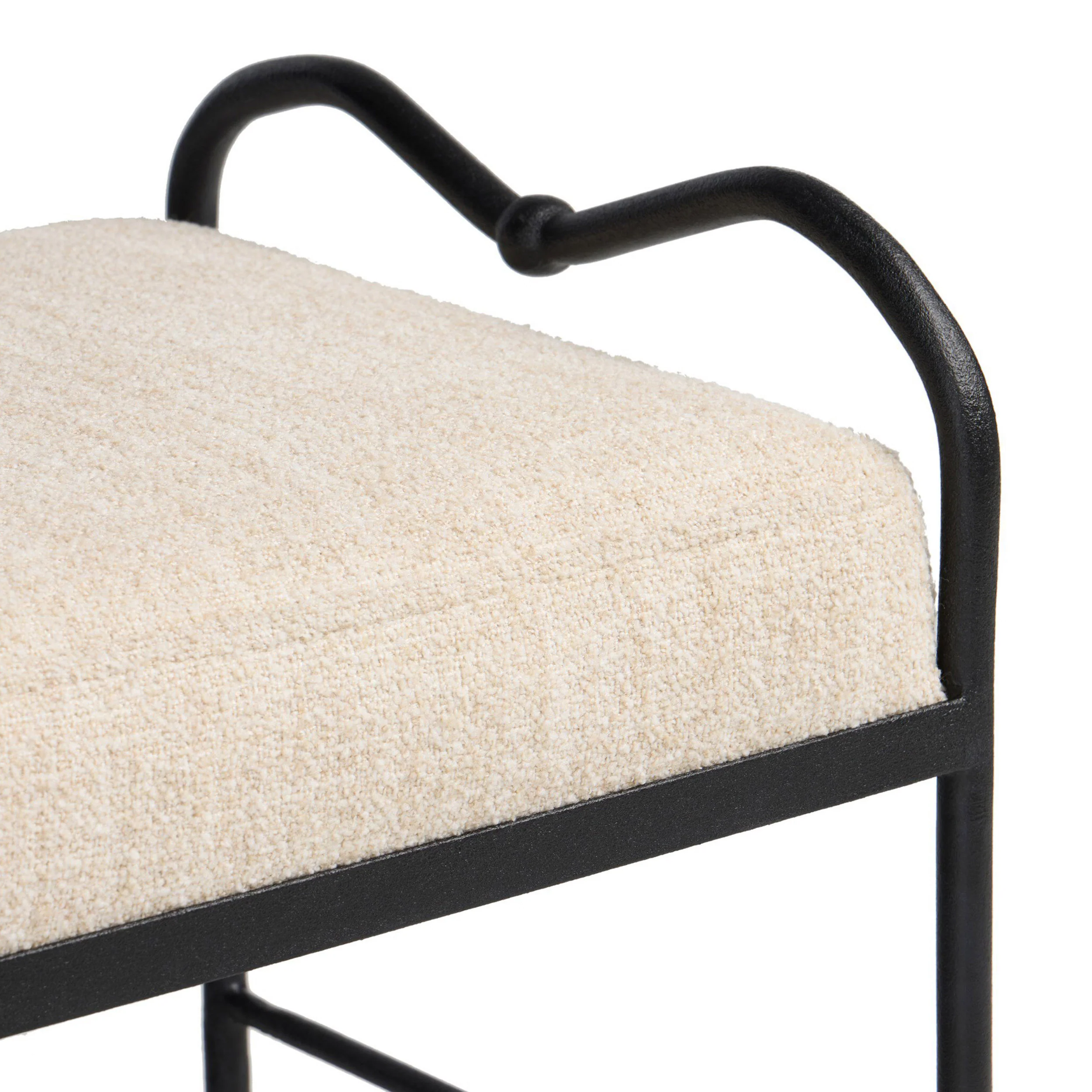 Leona Accent Stool, Yuma Cream by Four Hands - Image 4