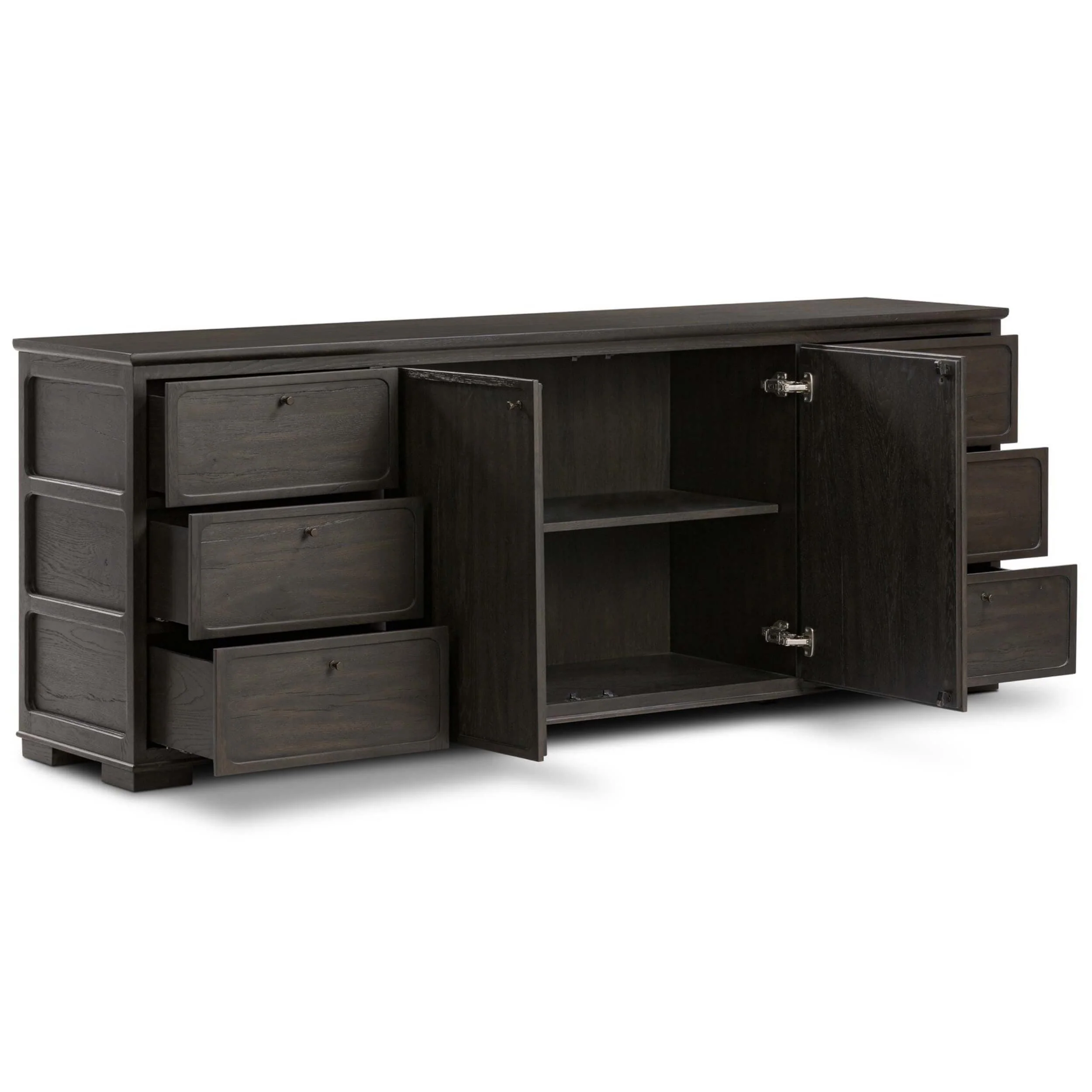 Leora Sideboard, Smoked Black by Four Hands - Image 4