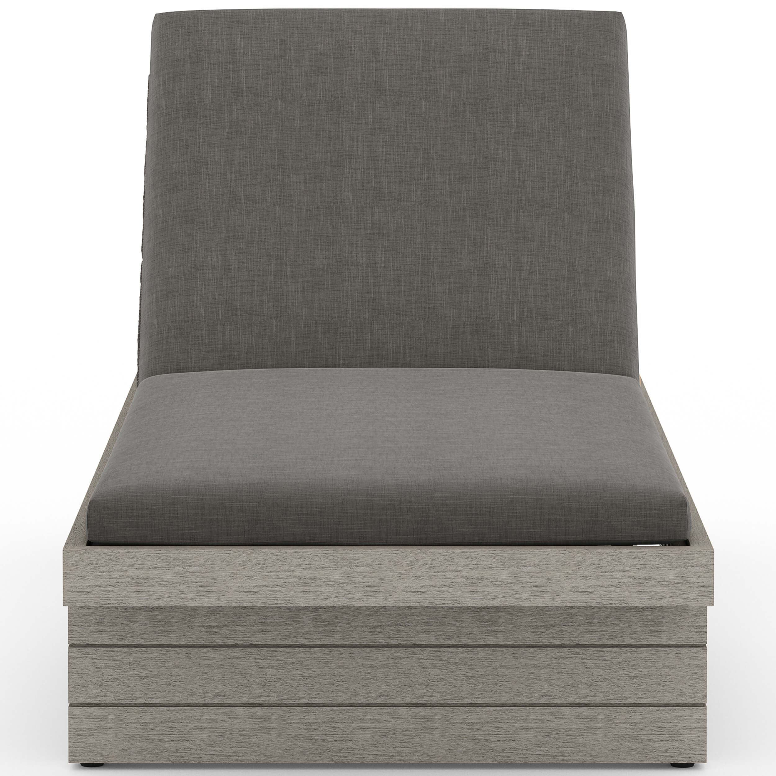 Leroy Outdoor Chaise, Charcoal/Weathered Grey by Four Hands - Image 3