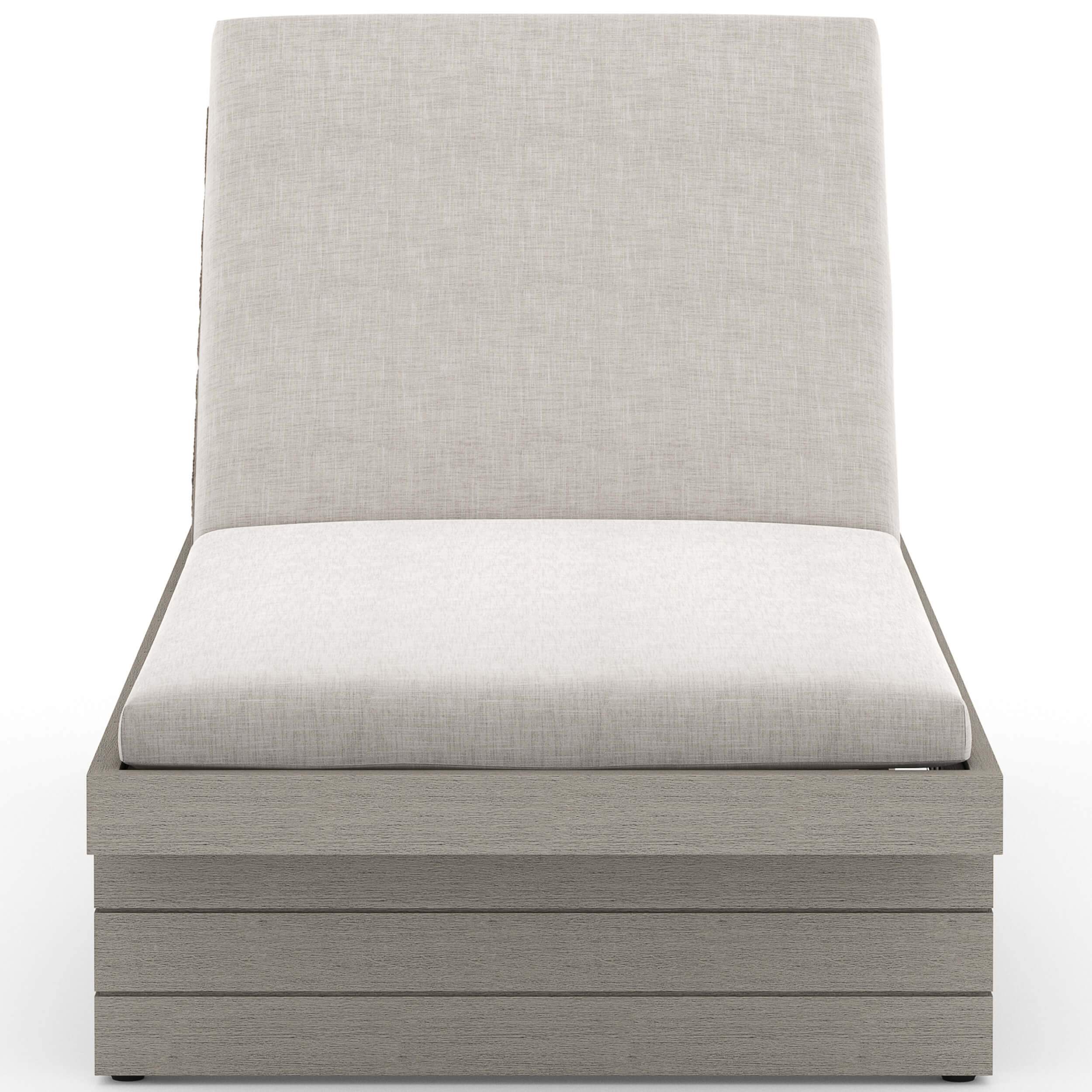 Leroy Outdoor Chaise, Stone Grey/Weathered Grey by Four Hands - Image 3