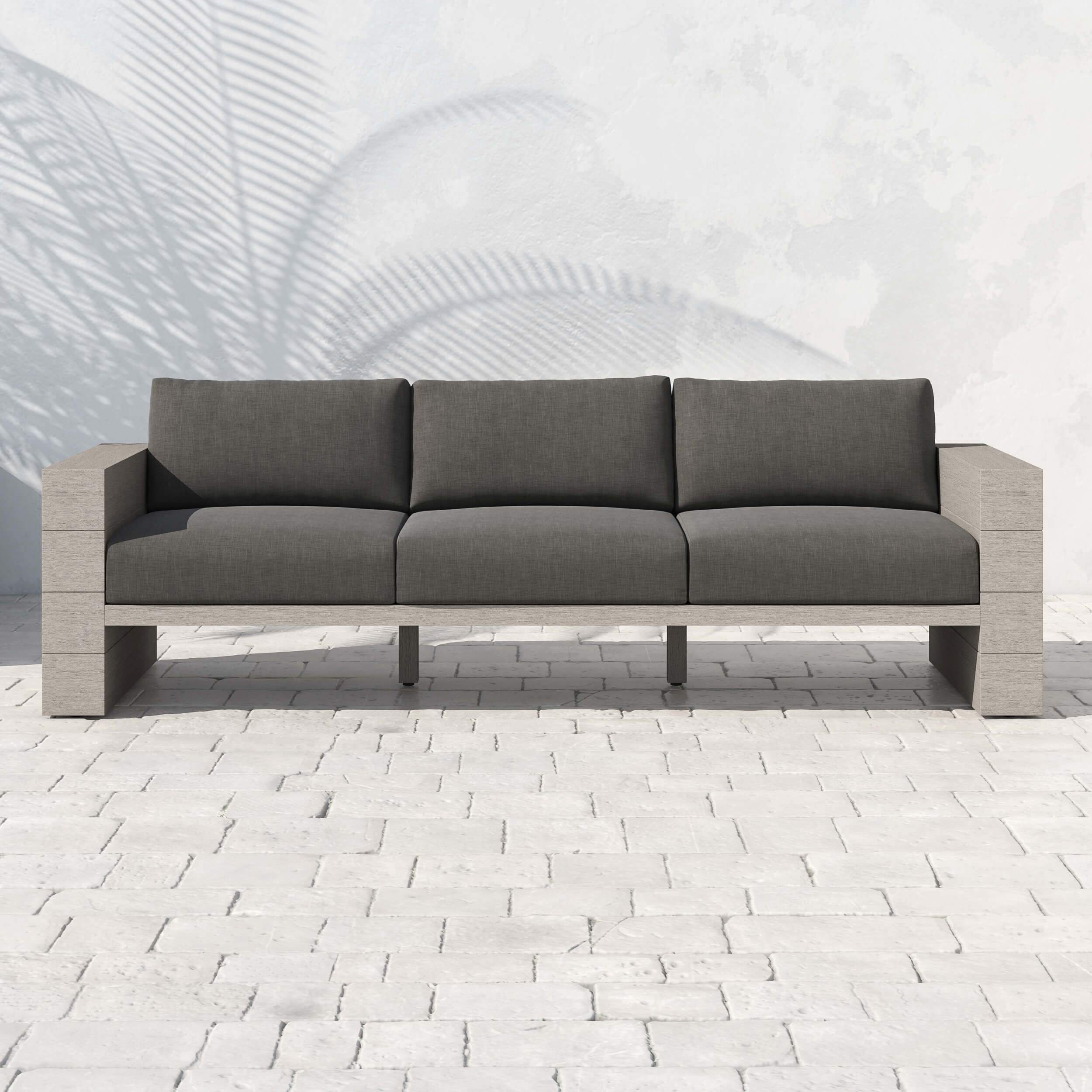 Leroy Outdoor Sofa, Charcoal by Four Hands - Image 12