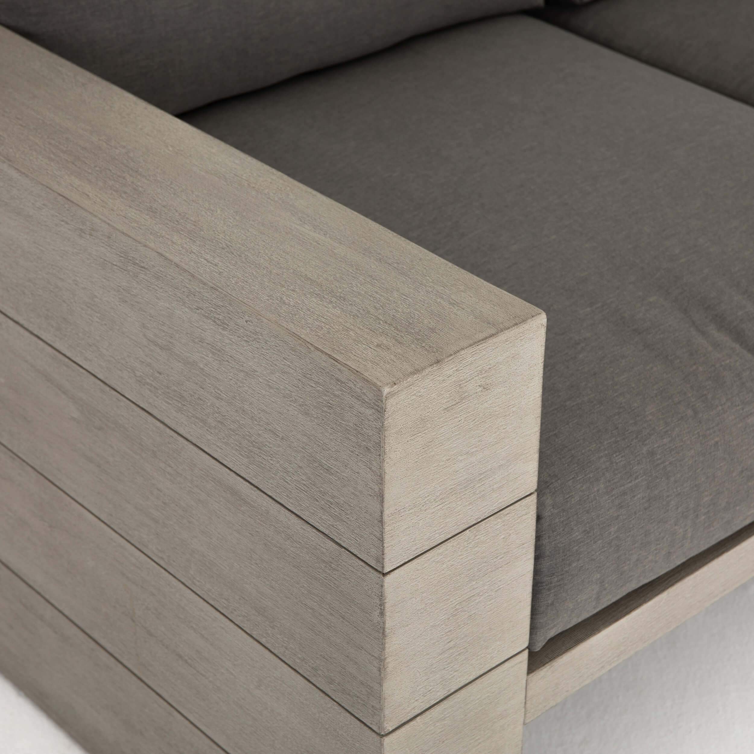 Leroy Outdoor Sofa, Charcoal by Four Hands - Image 8