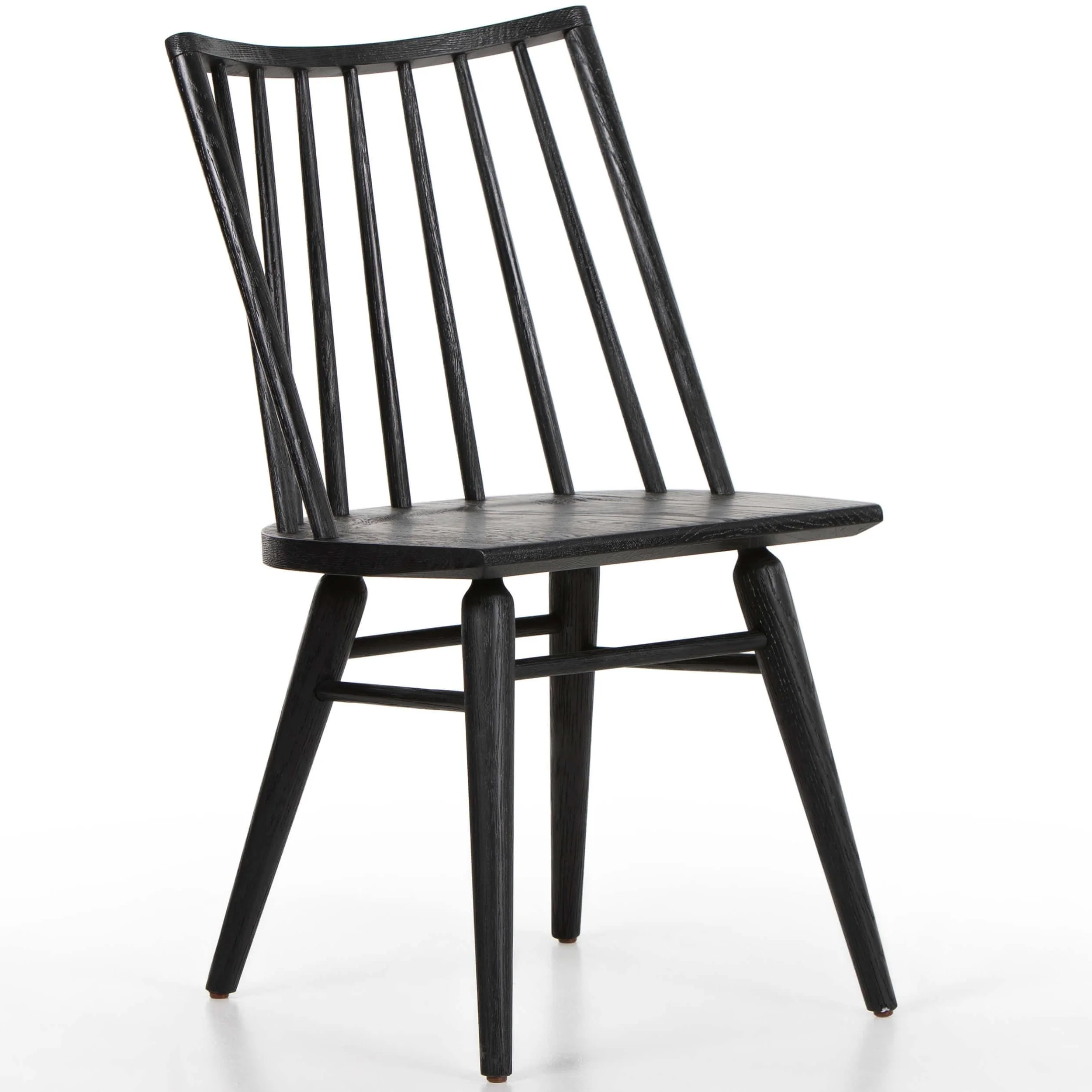 Lewis Windsor Dining Chair, Black Oak, Set of 2 by Four Hands