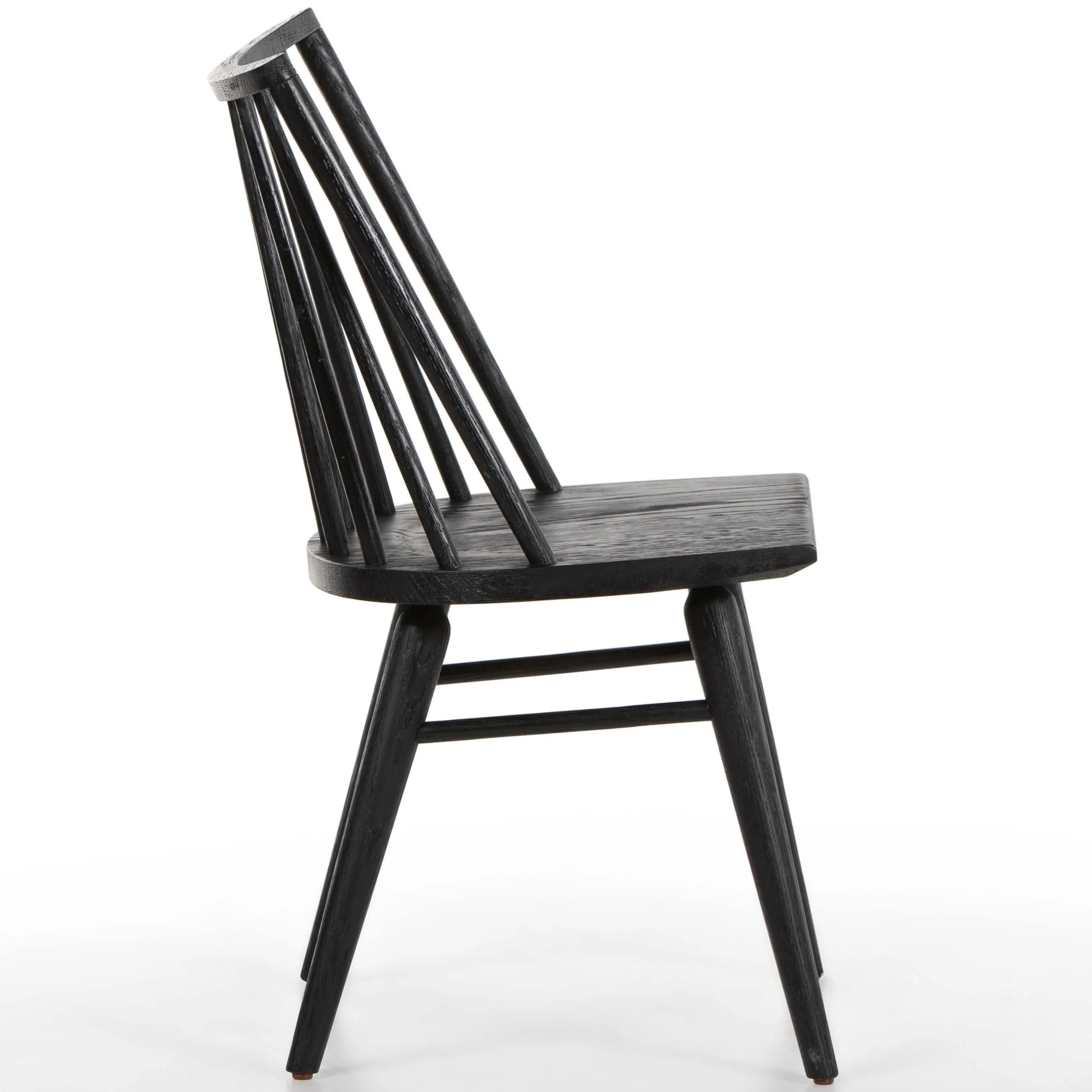 Lewis Windsor Dining Chair, Black Oak, Set of 2 by Four Hands - Image 3