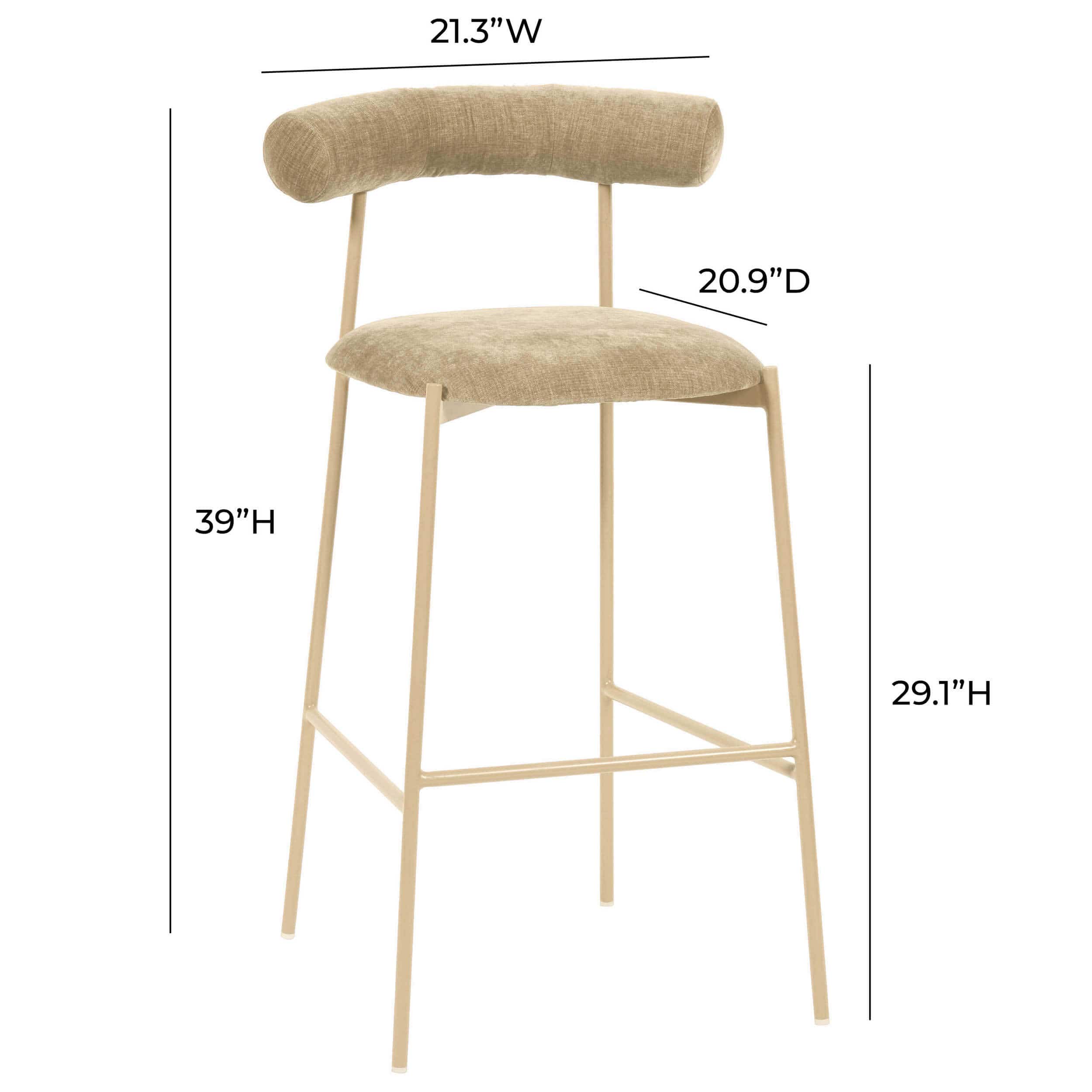 Liliana Bar & Counter Stool, Taupe - Image 5