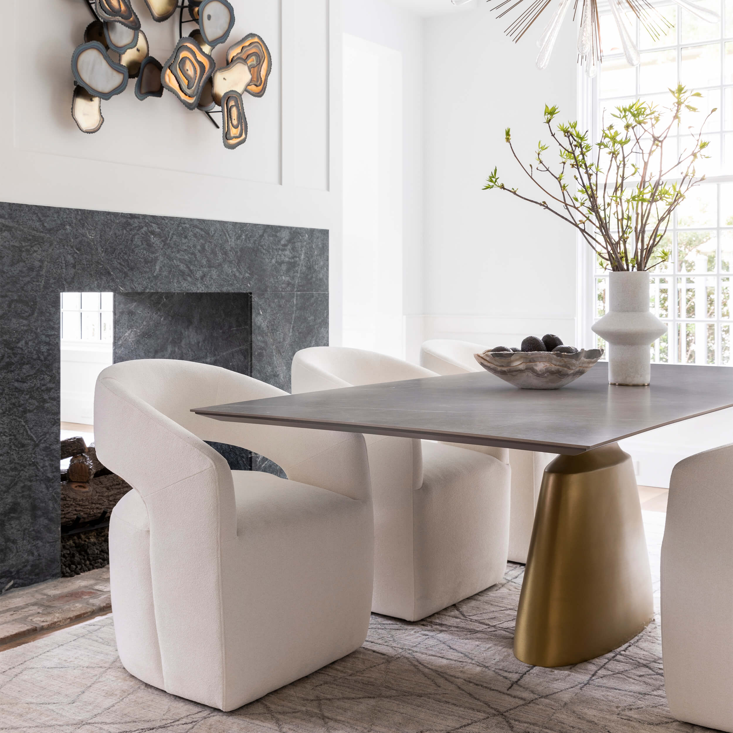 Lilith Gliding Dining Chair, Elite Ivory, Set of 2 - Image 6