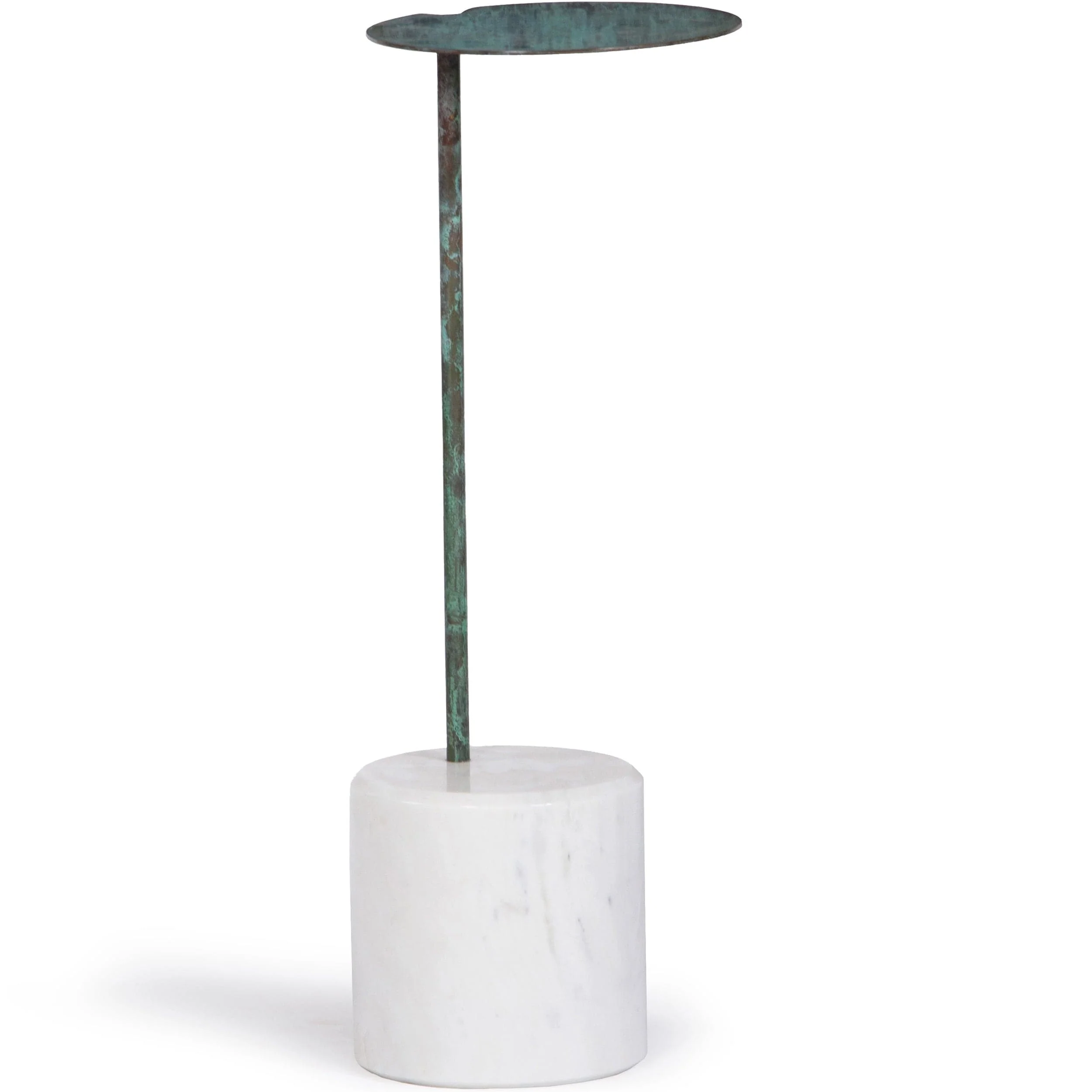 Lily Drink Table Small, Green Patina