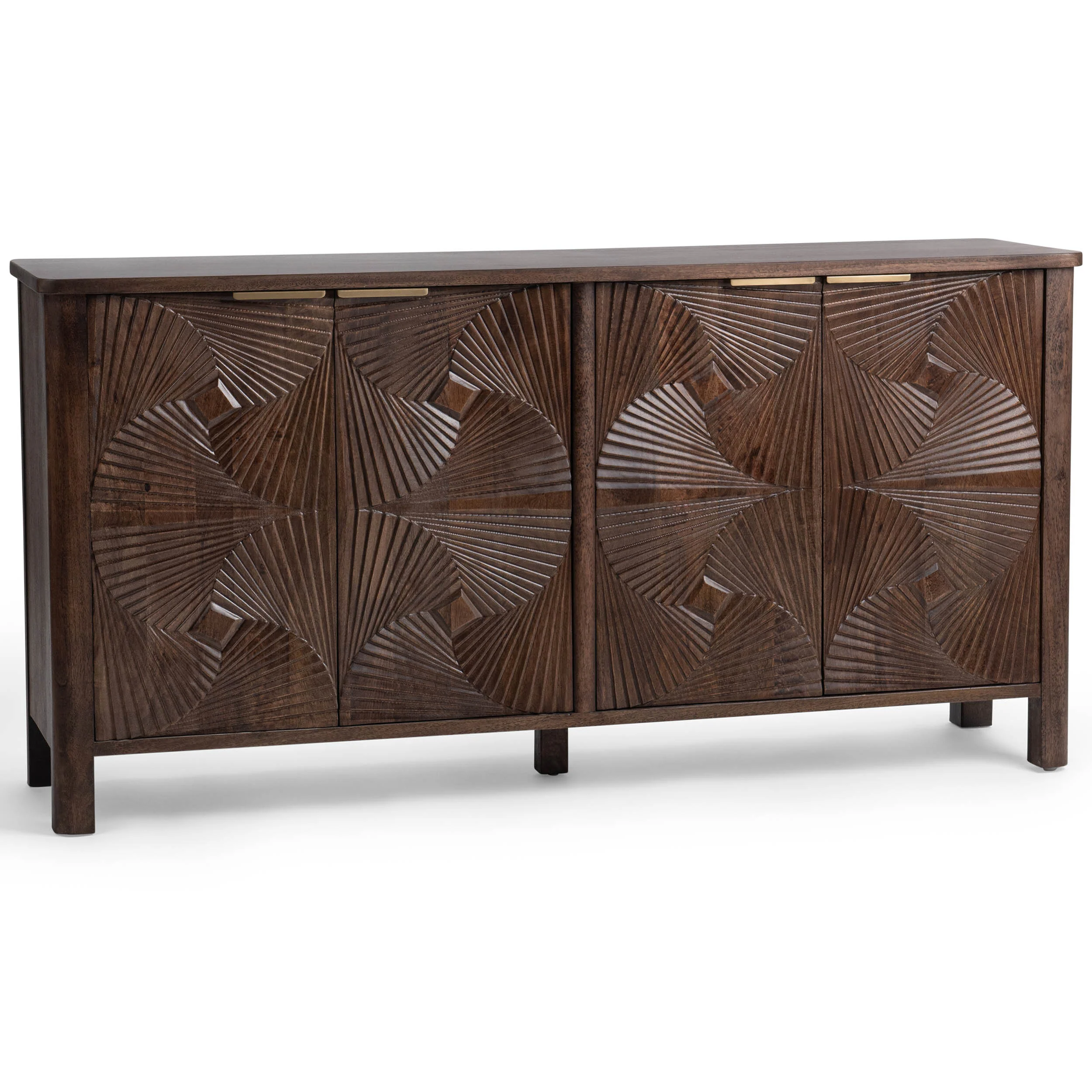 Lina 4 Door Cabinet, Kona Brown