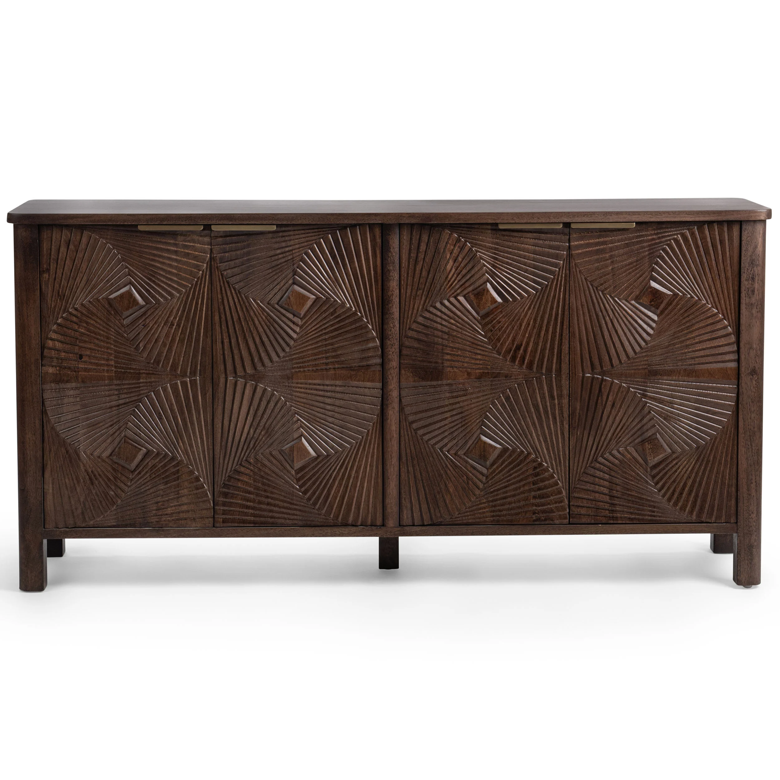 Lina 4 Door Cabinet, Kona Brown - Image 2