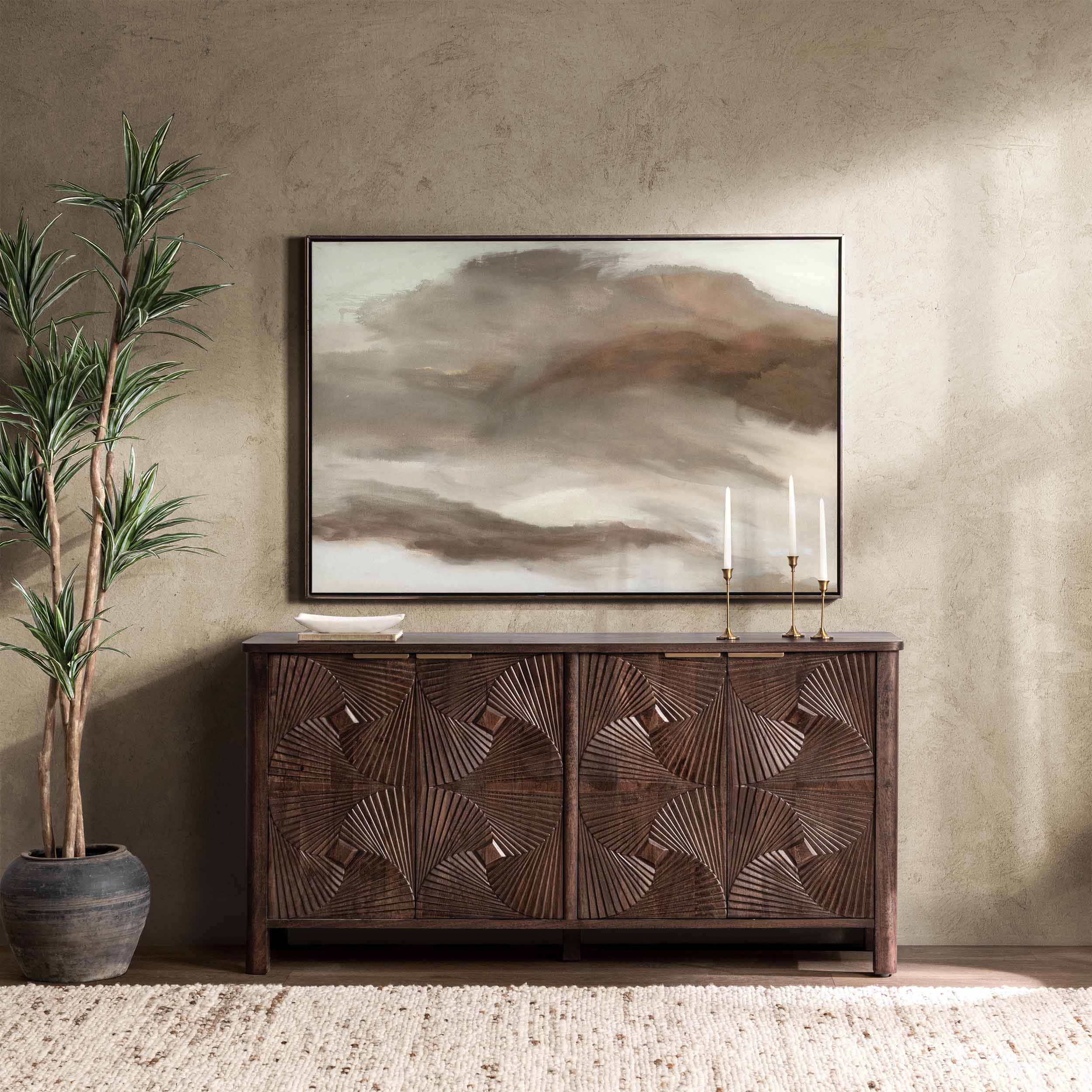 Lina 4 Door Cabinet, Kona Brown - Image 6