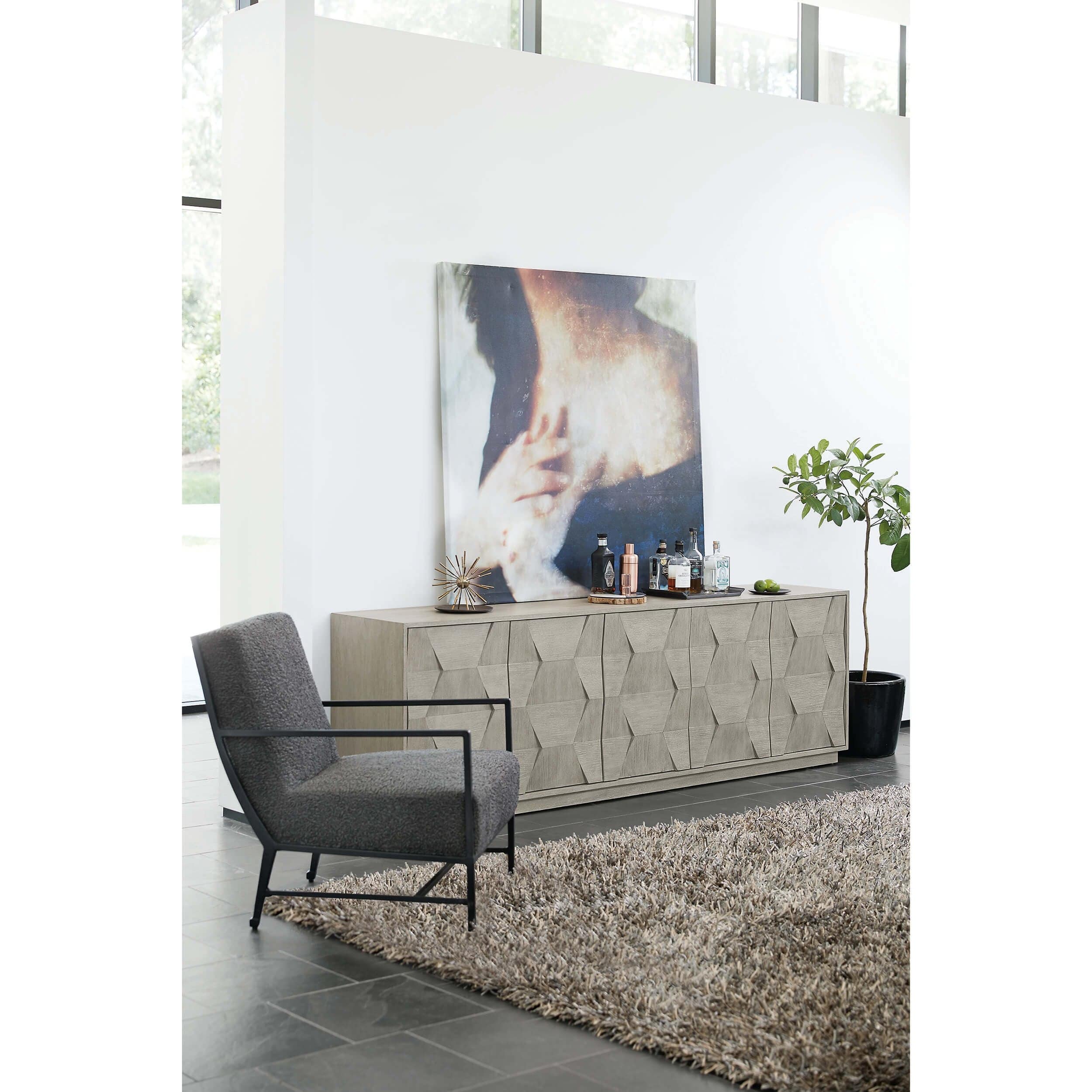 Linea Entertainment Cabinet, Cerused Greige - Image 3