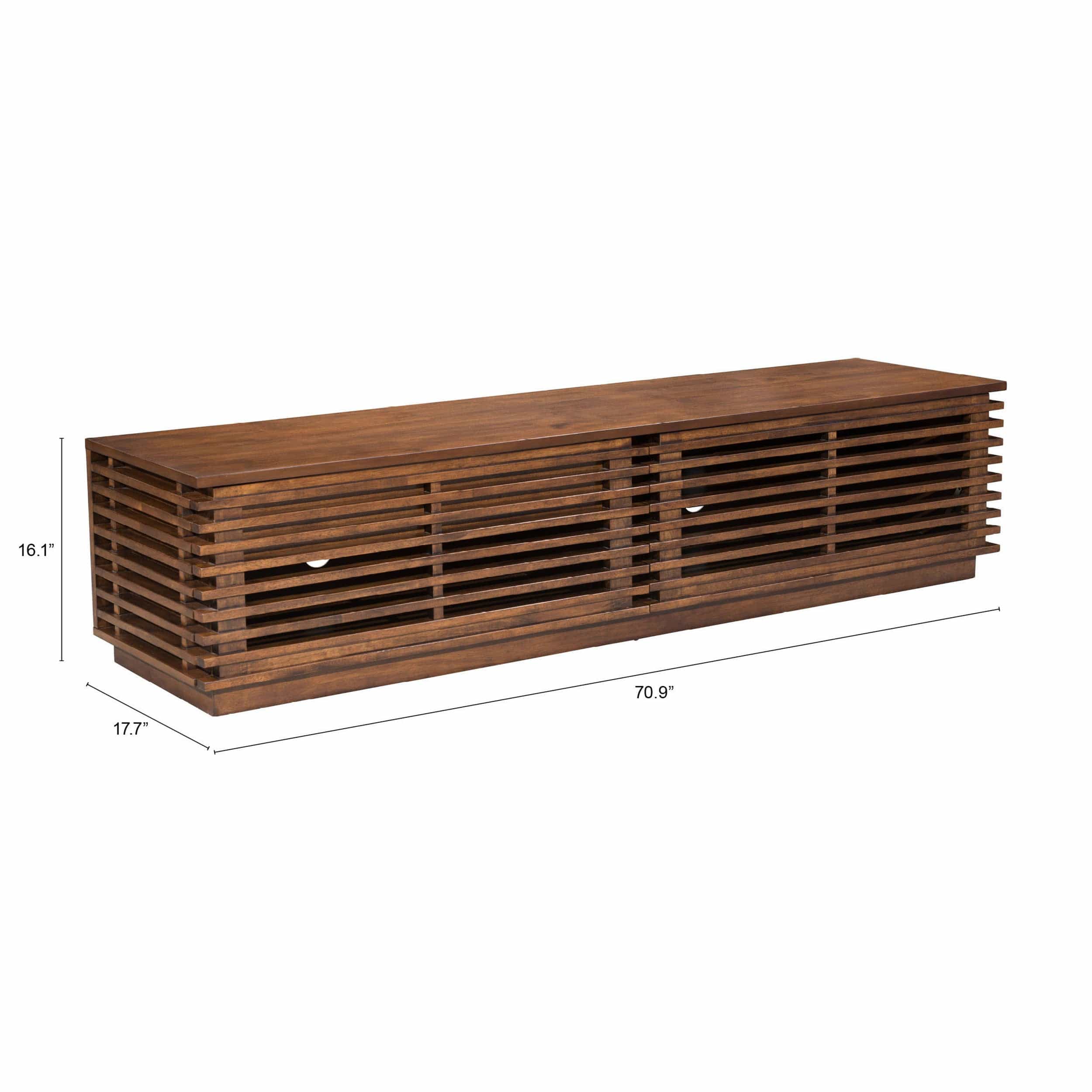 Linea Wide Entertainment Stand, Walnut - Image 8