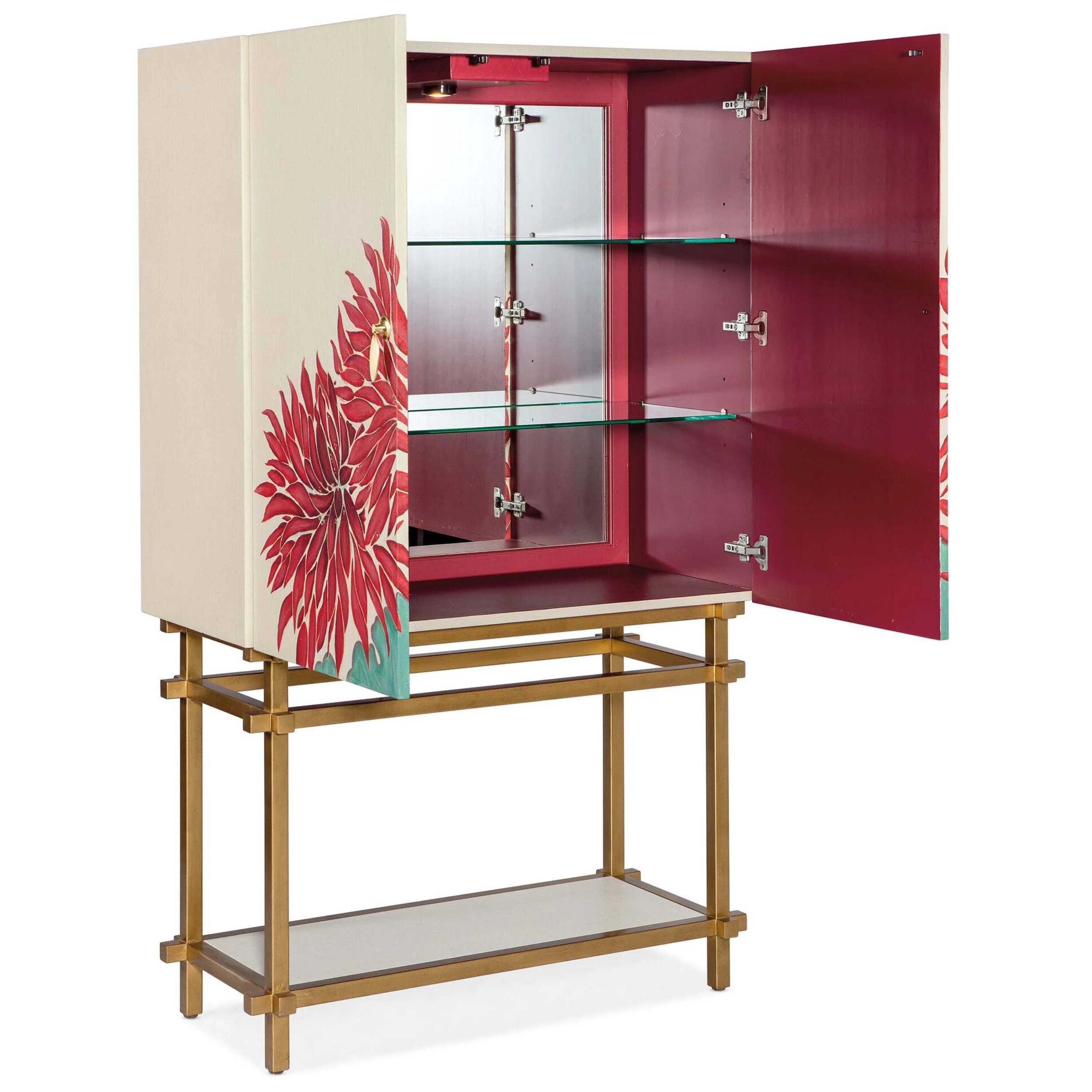 Patrisha Bar Cabinet, Neutral Linen - Image 3