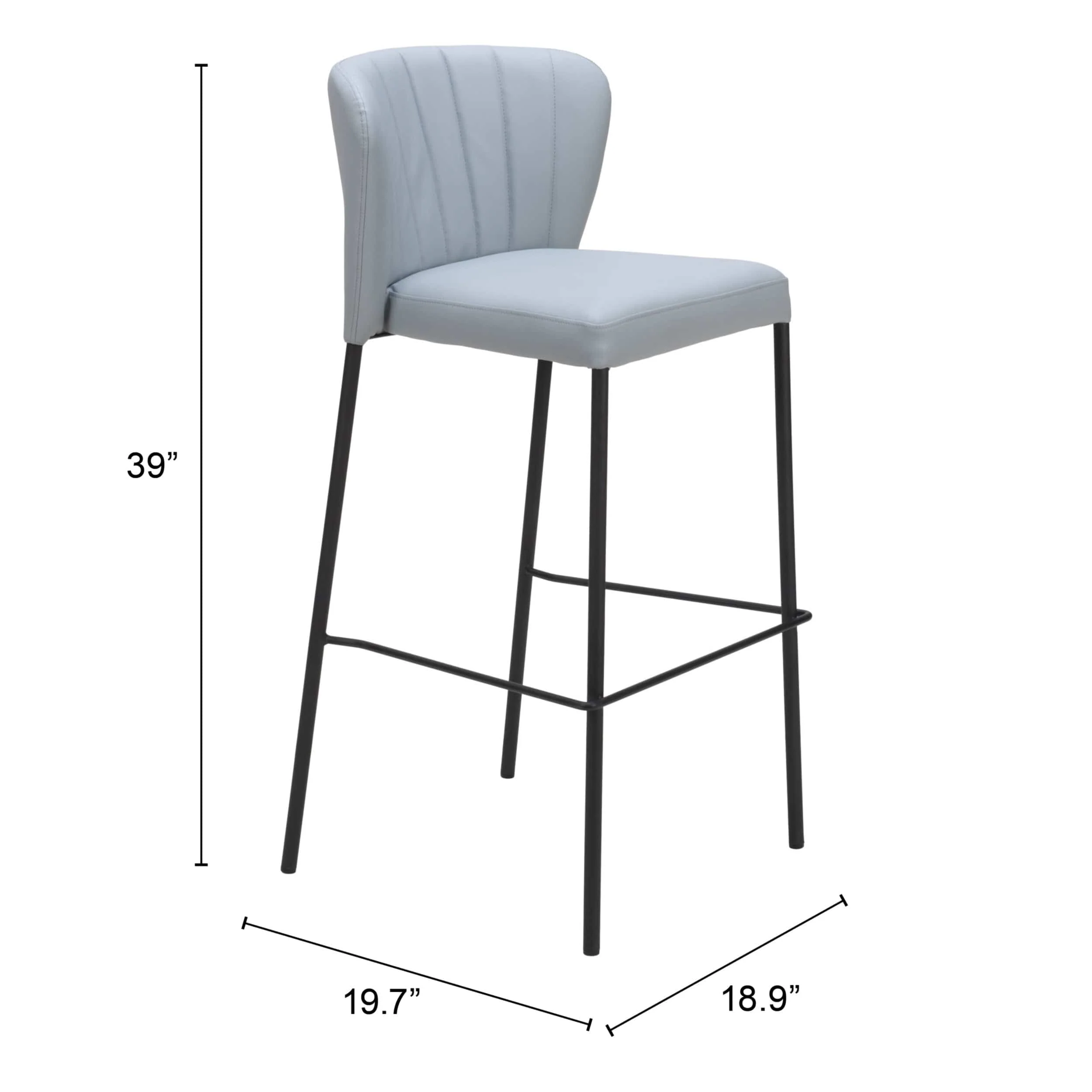 Linz Barstool, Gray, Set of 2 - Image 9