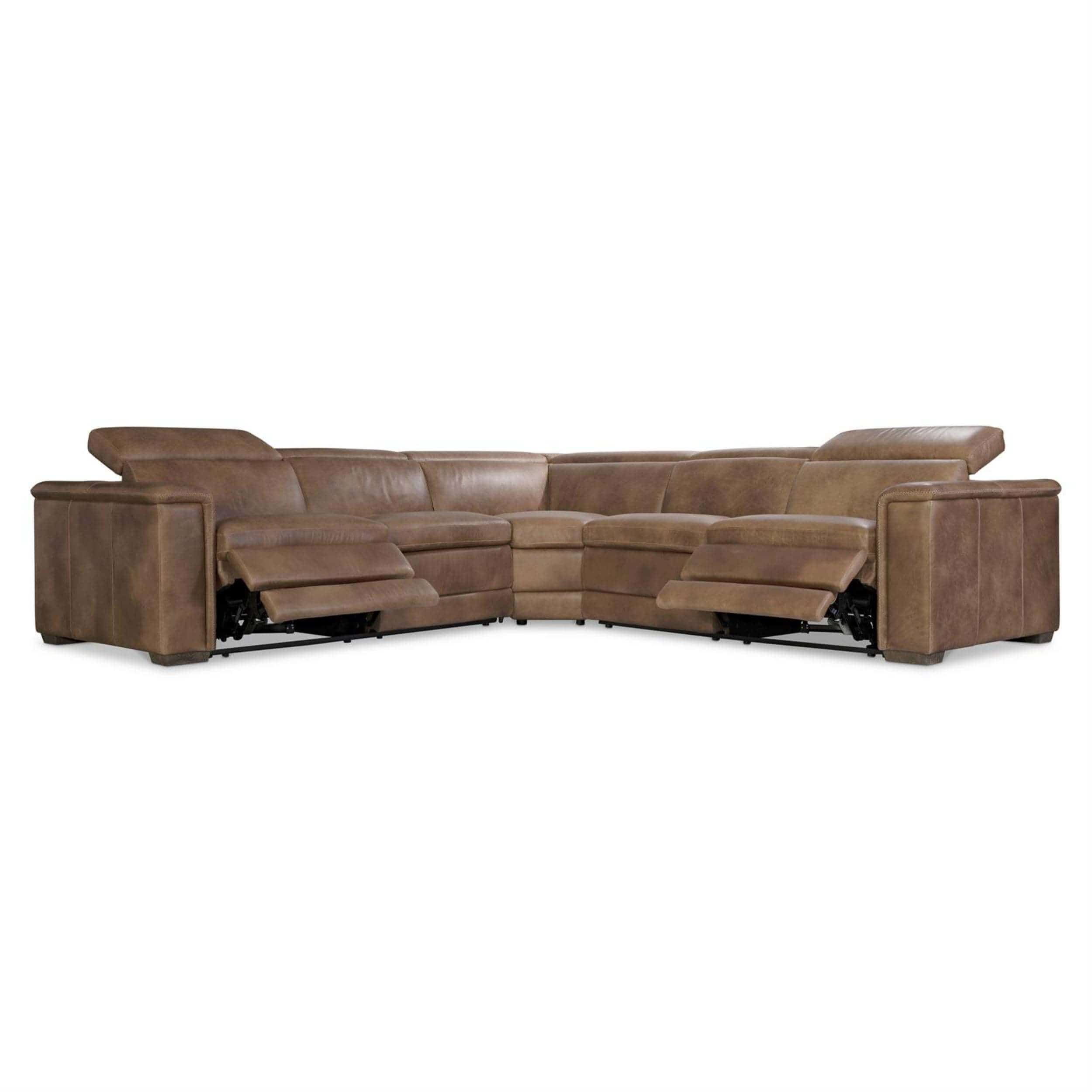 Lioni 3 Piece Leather Power Motion Sectional, 341-022 - Image 3