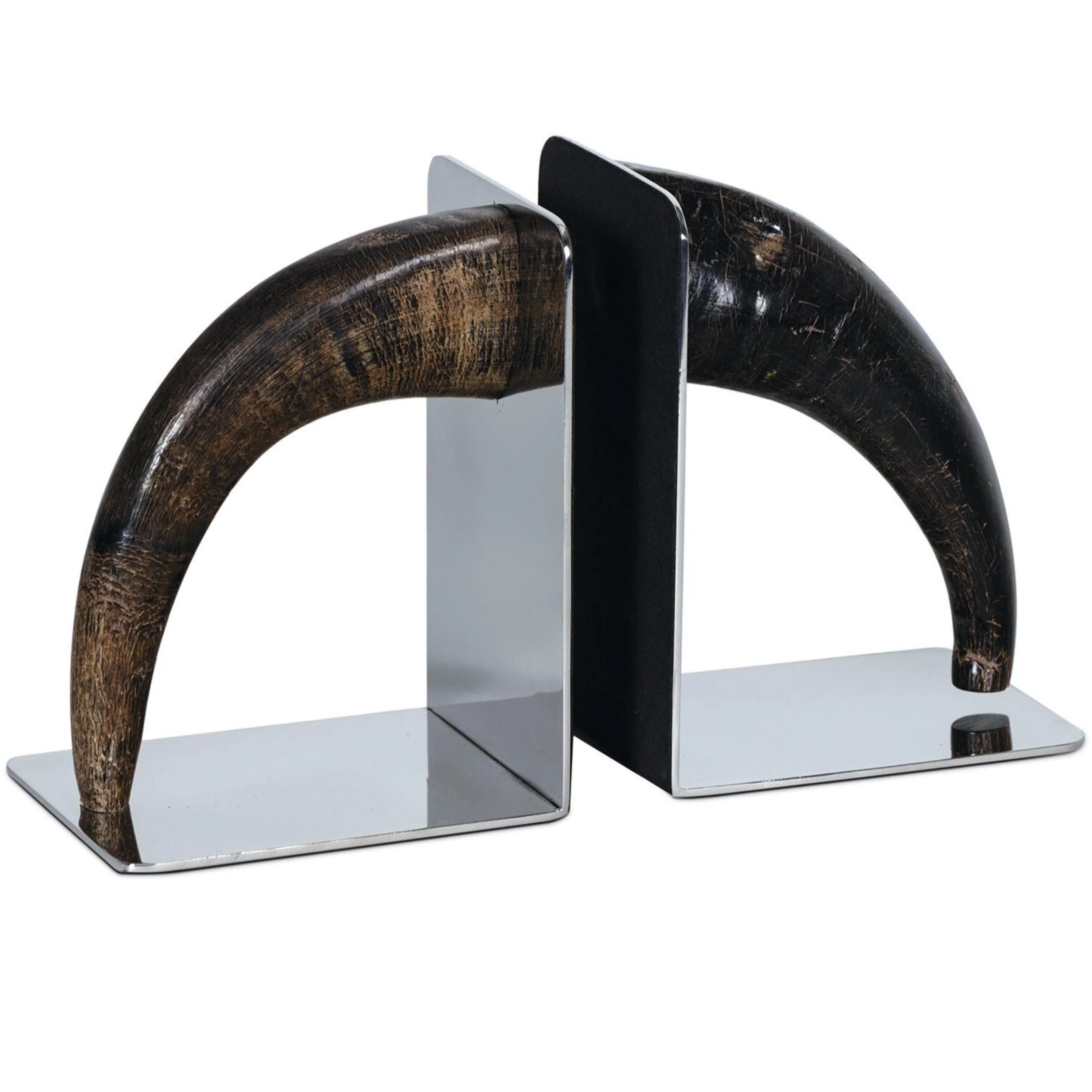 Lisbon Horn Bookend Set, Natural