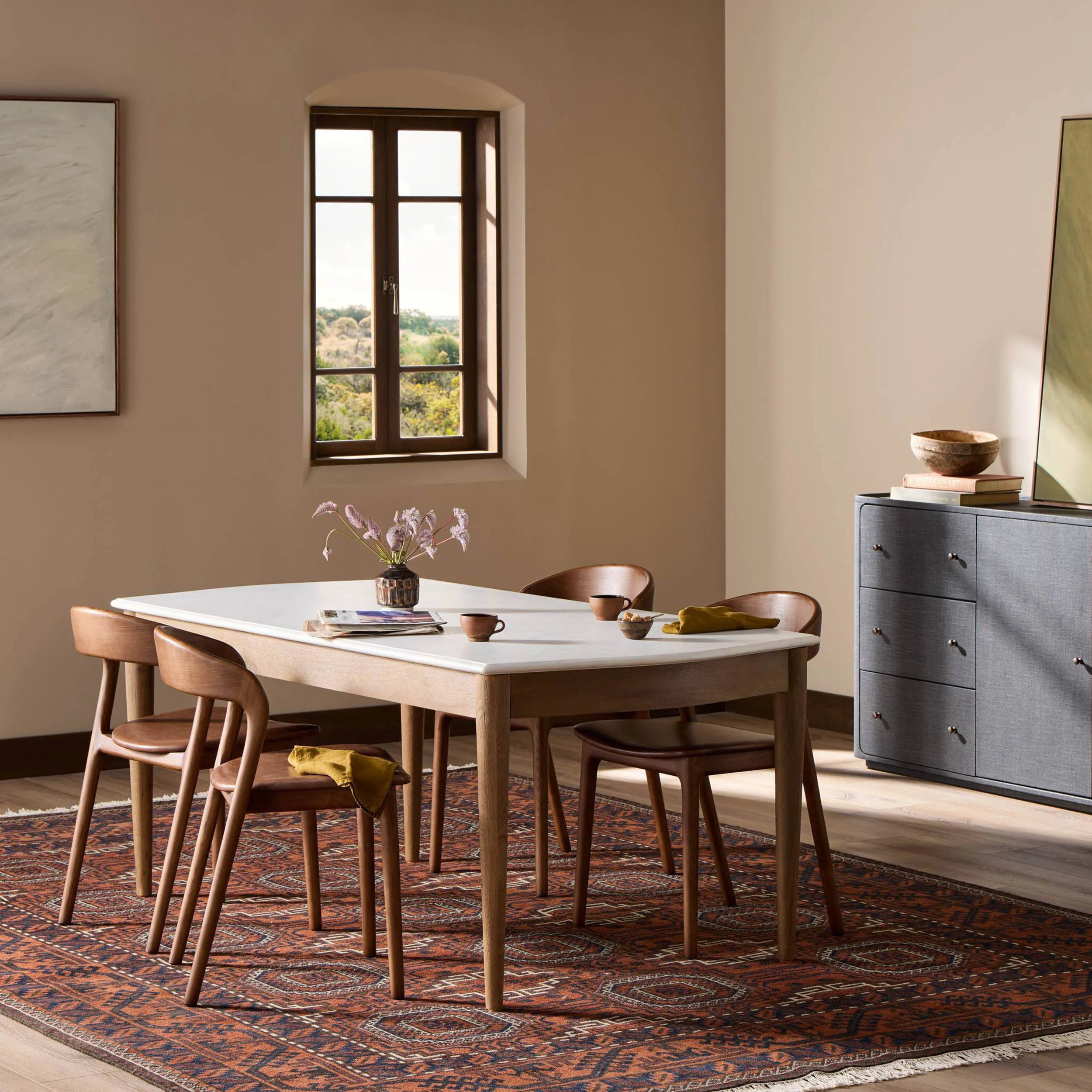 Lison Dining Table, White by Four Hands - Image 7