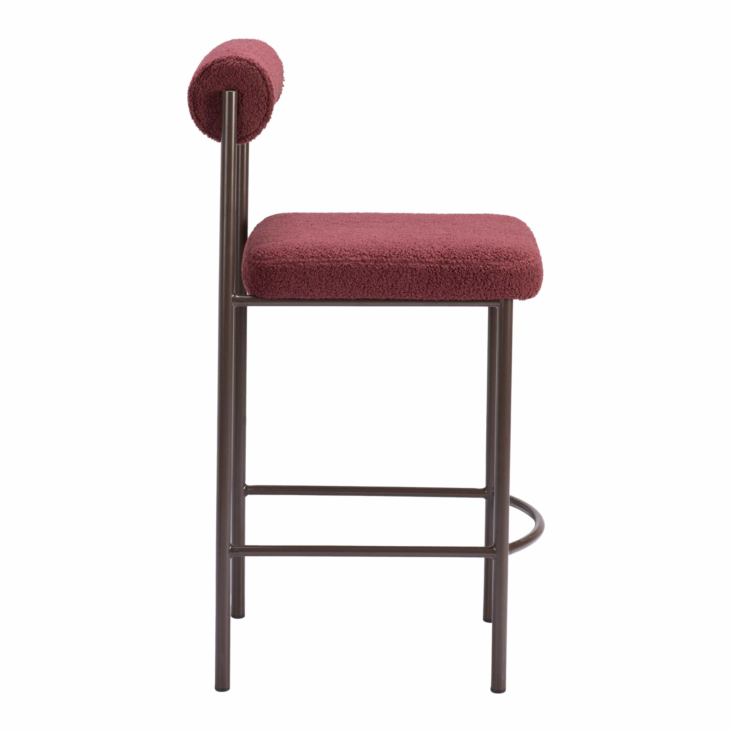 Livorno Counter Stool, Red, Set of 2 - Image 3