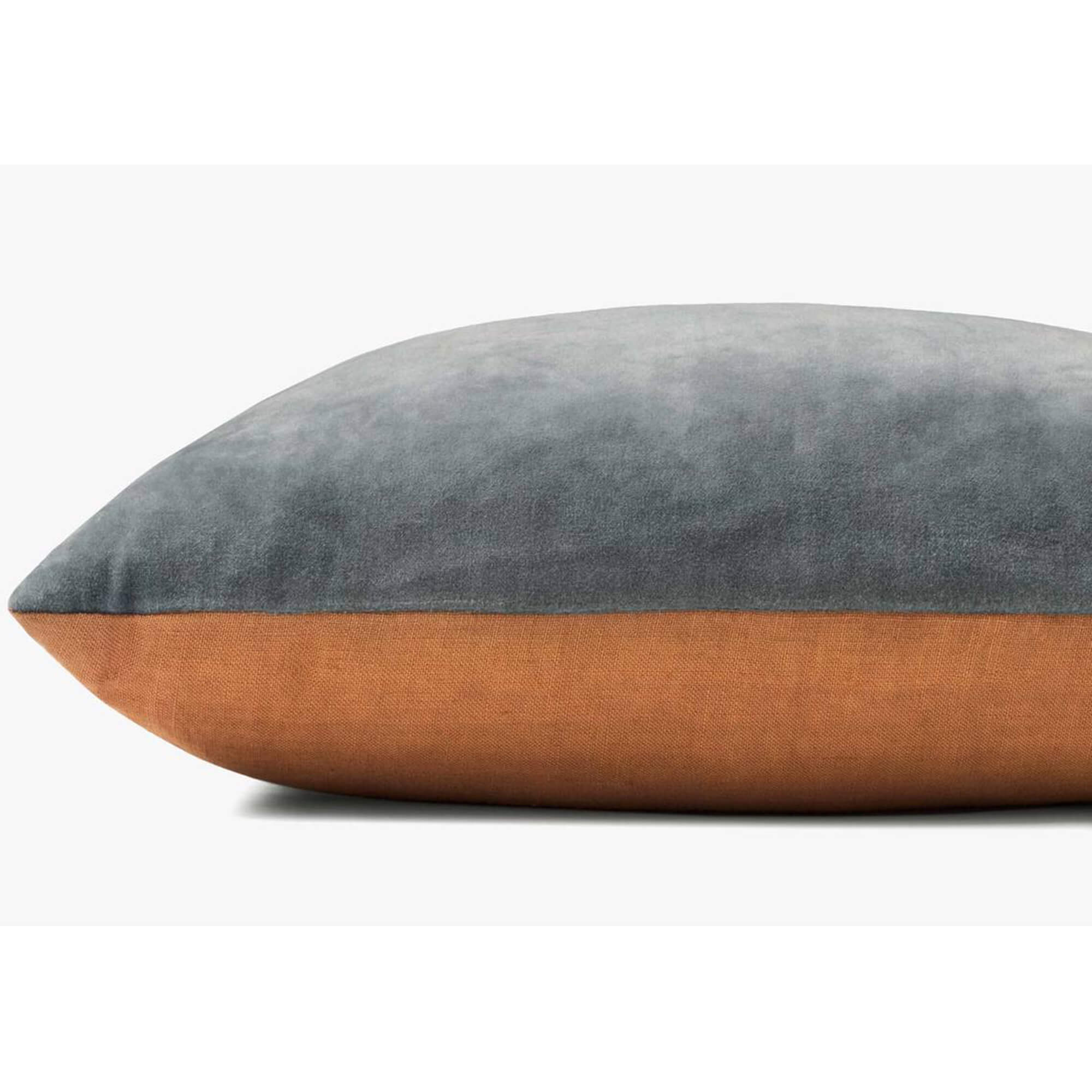 Magnolia Home by Joanna Gaines x Loloi Denim and Tan Lumbar Pillow - Image 3