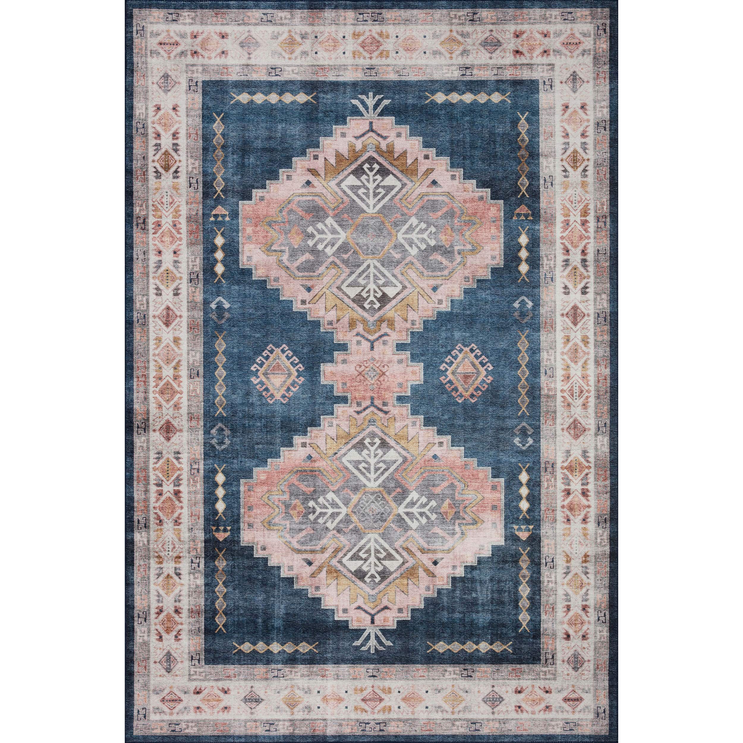 Loloi Rug Heidi HEI-03, Denim/Blush