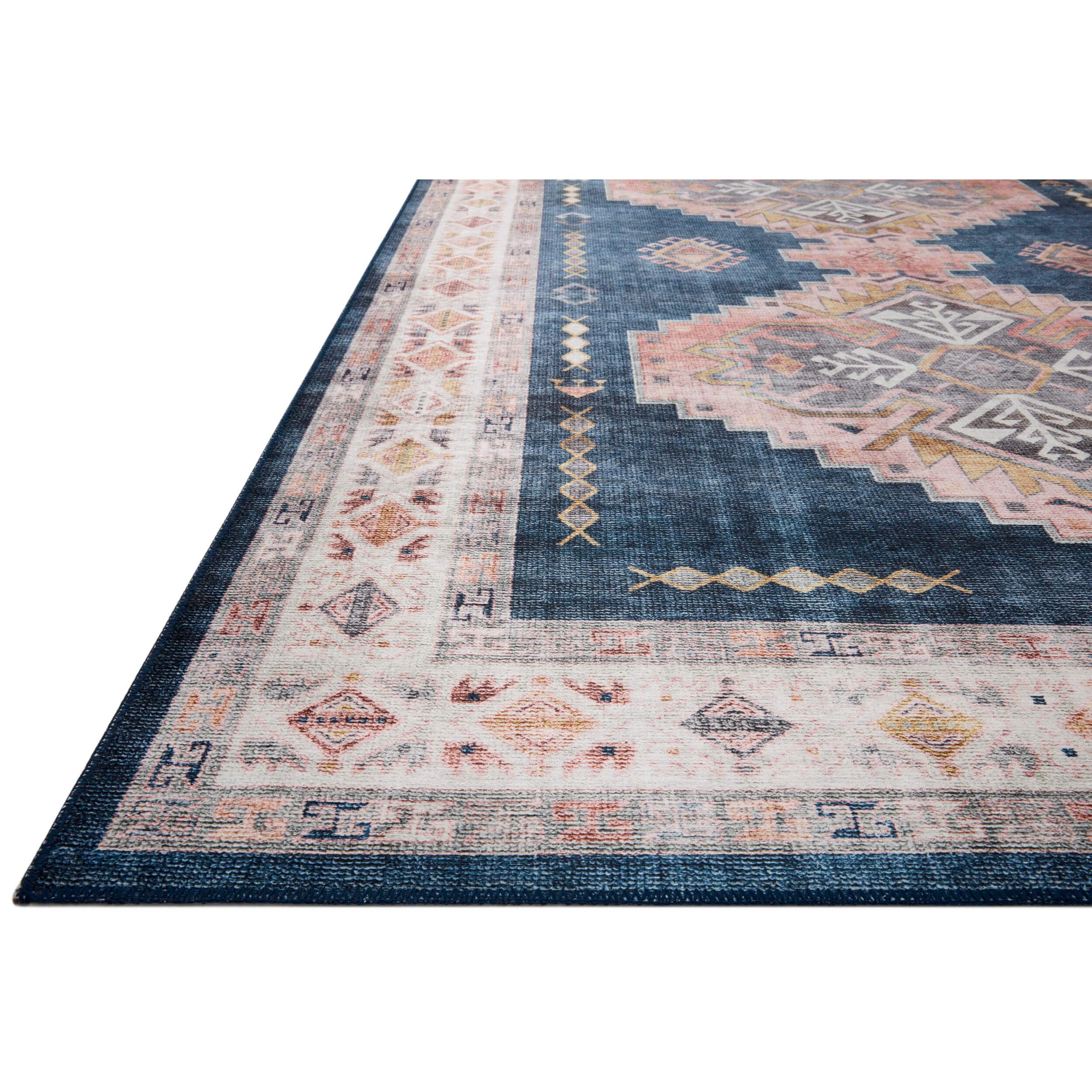Loloi Rug Heidi HEI-03, Denim/Blush - Image 2