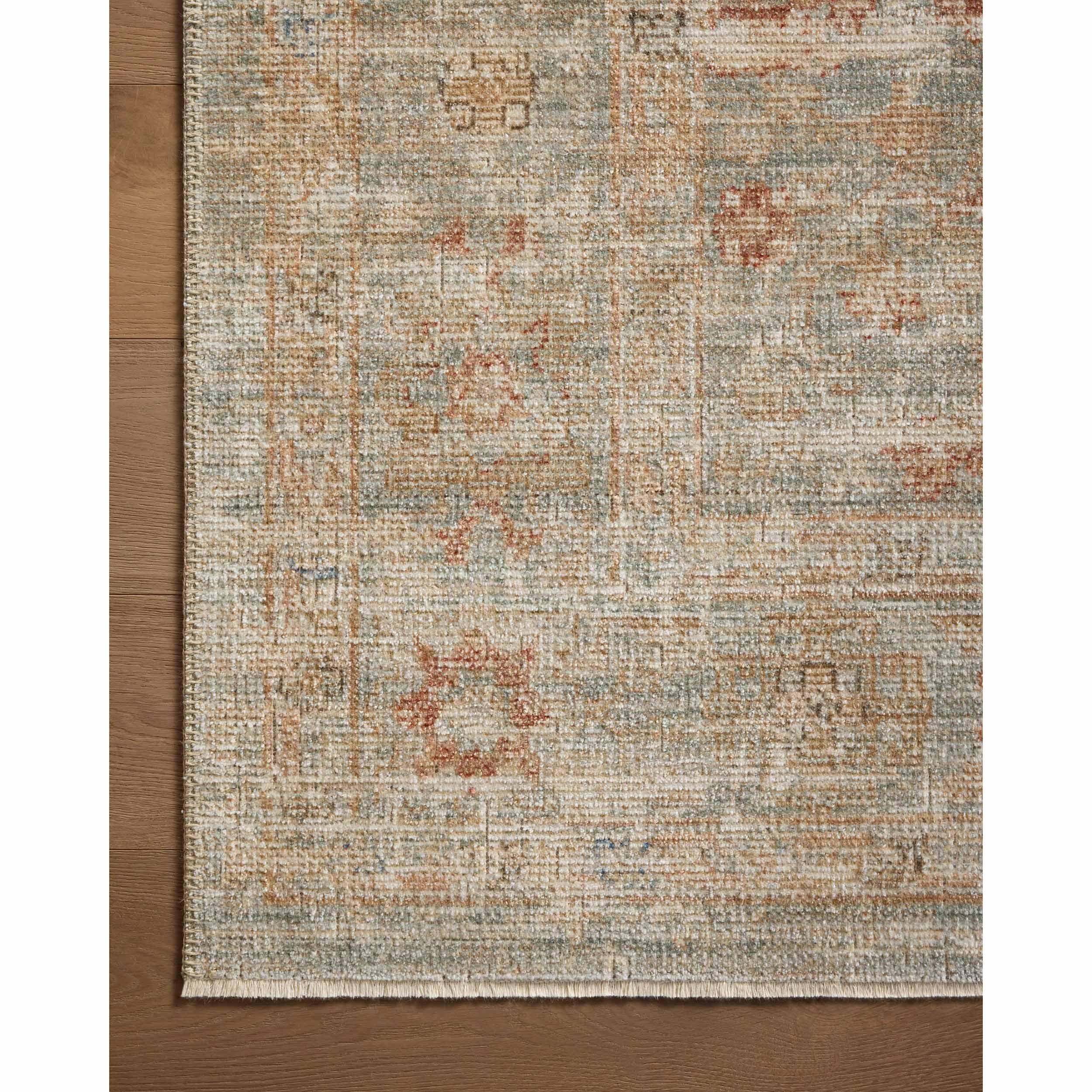 Loloi Rug Heritage HER-06, Aqua/Terracotta - Image 3