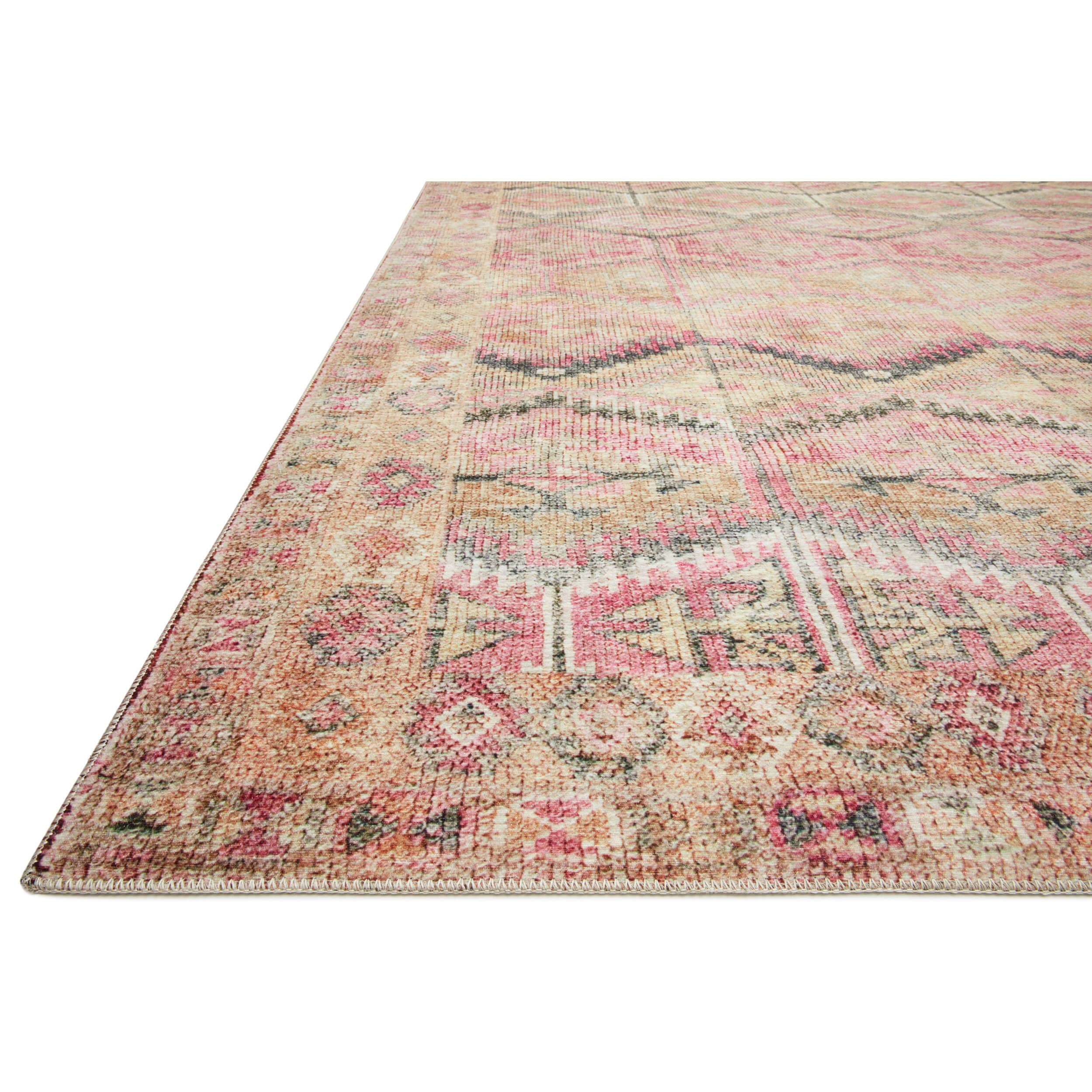 Loloi Rug Layla LAY-17, Pink/Lagoon - Image 2