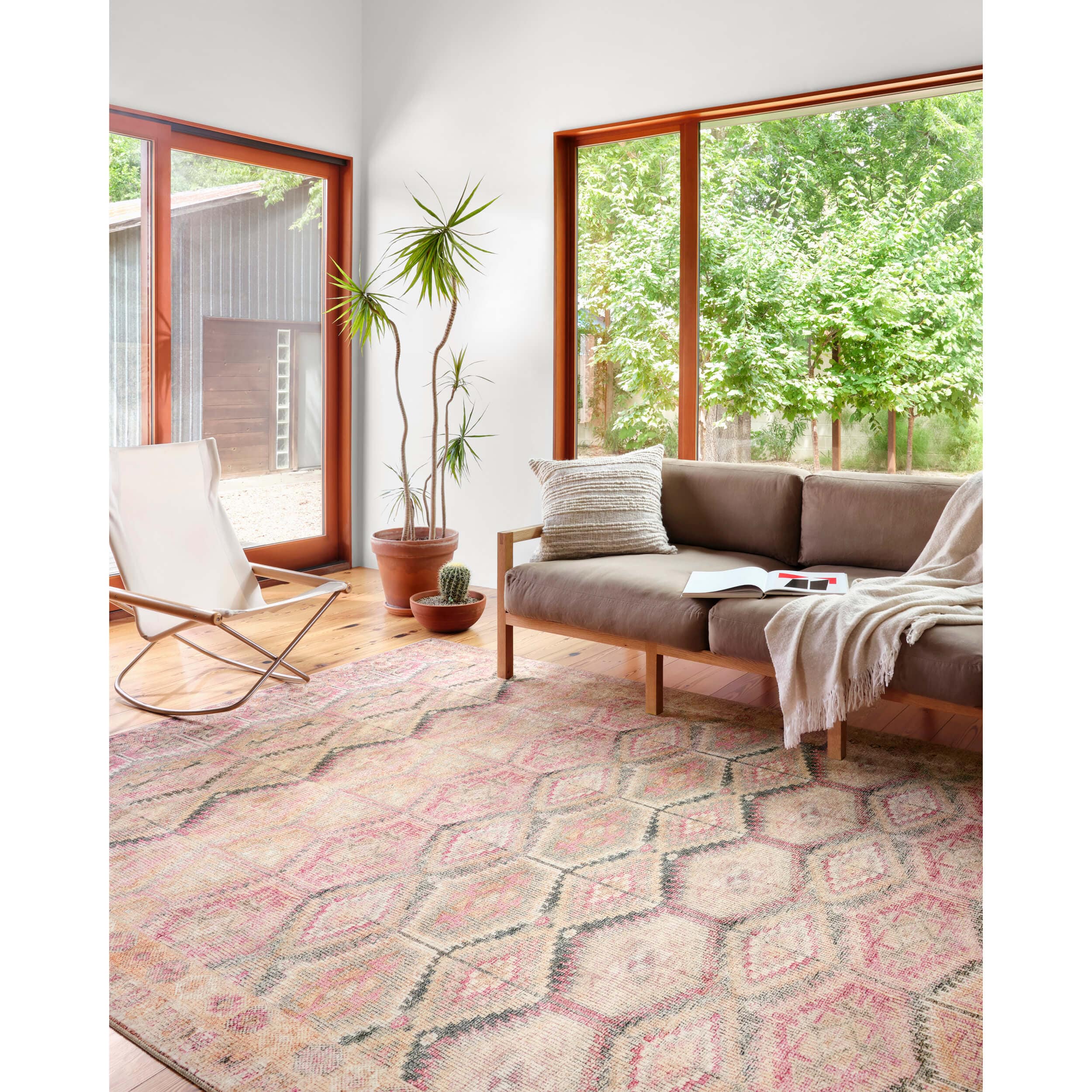Loloi Rug Layla LAY-17, Pink/Lagoon - Image 6