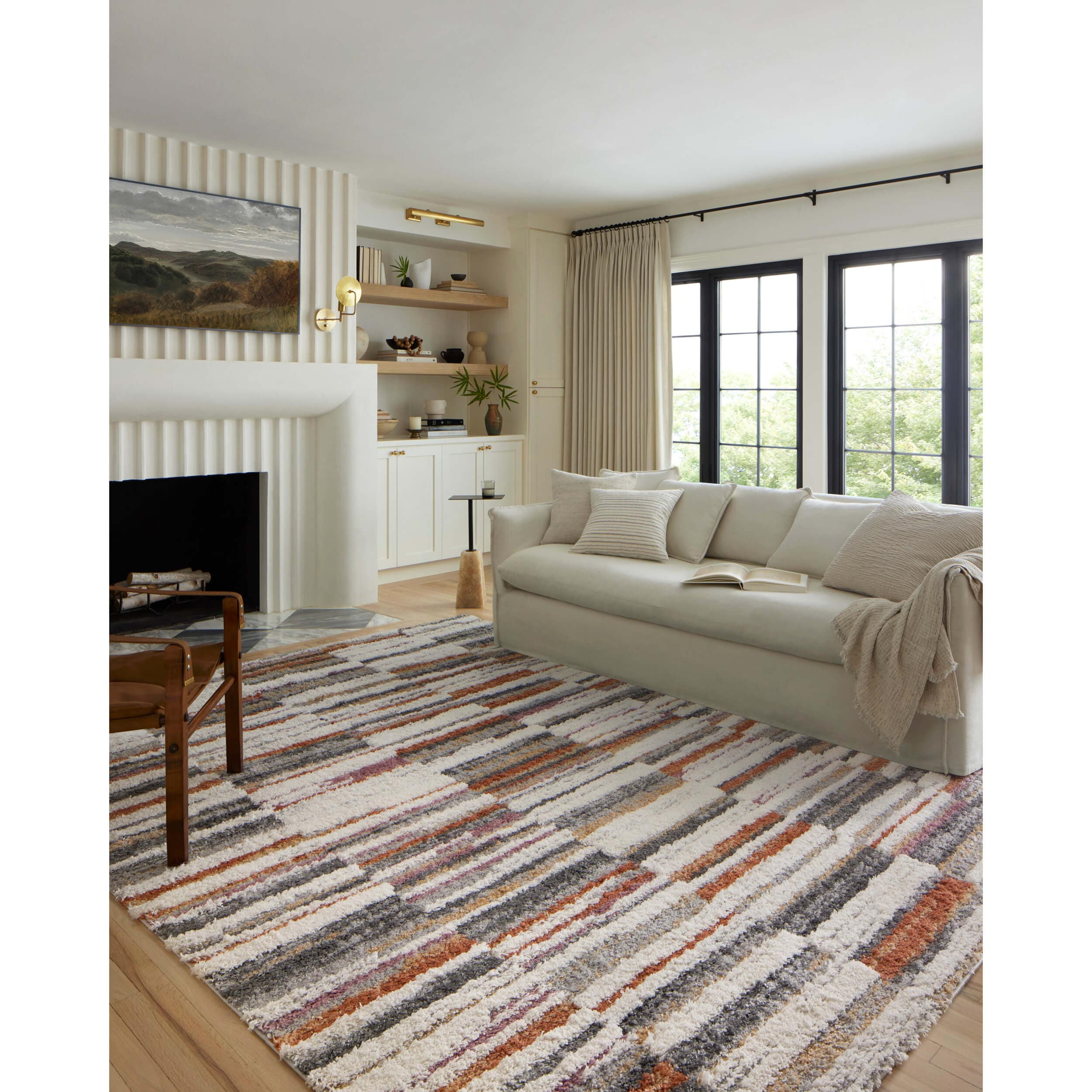 Loloi Rug Levitt Shag LEV-03, Ivory/Sunset - Image 6