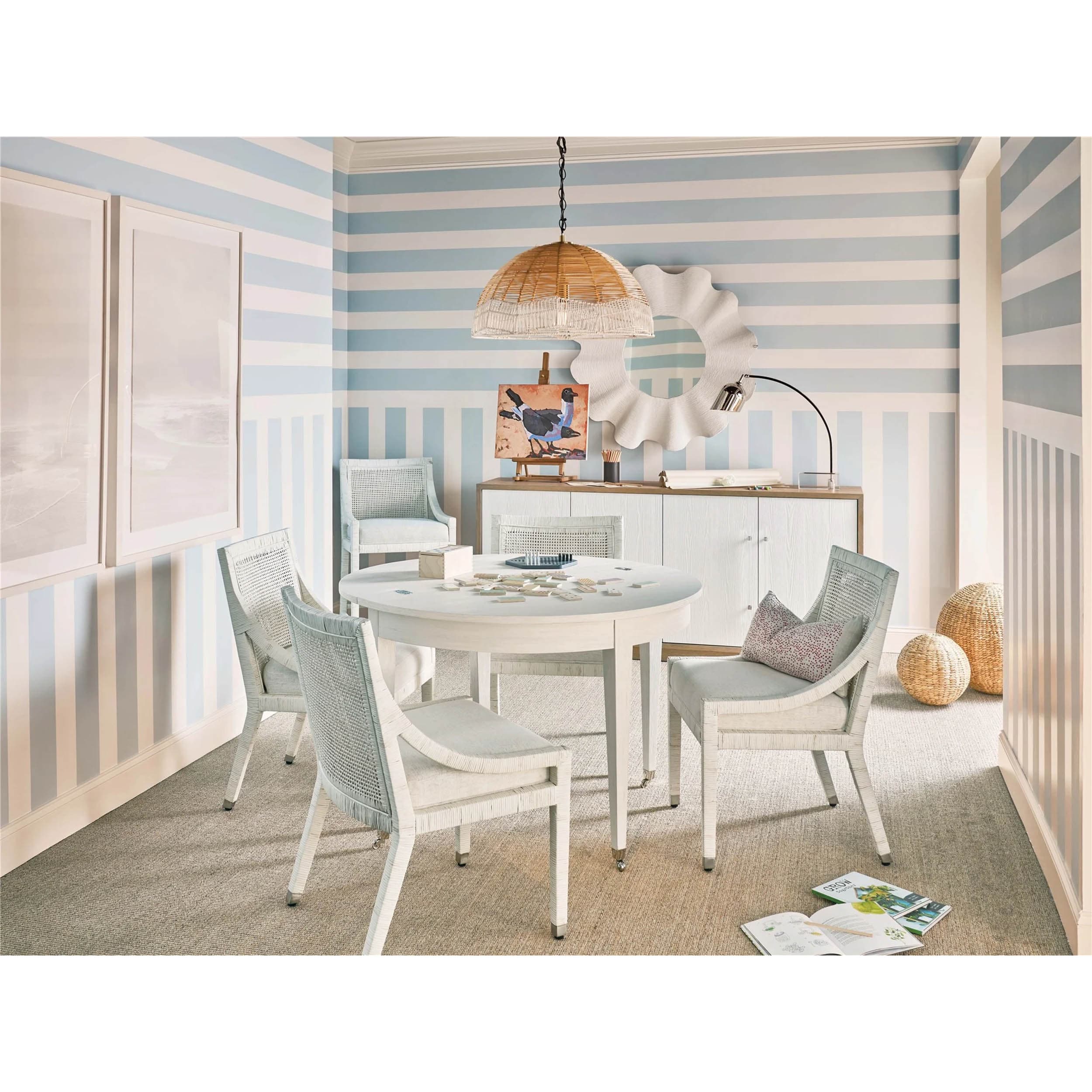 Longboat Dining Chair, White Rattan, Set of 2 - Image 6