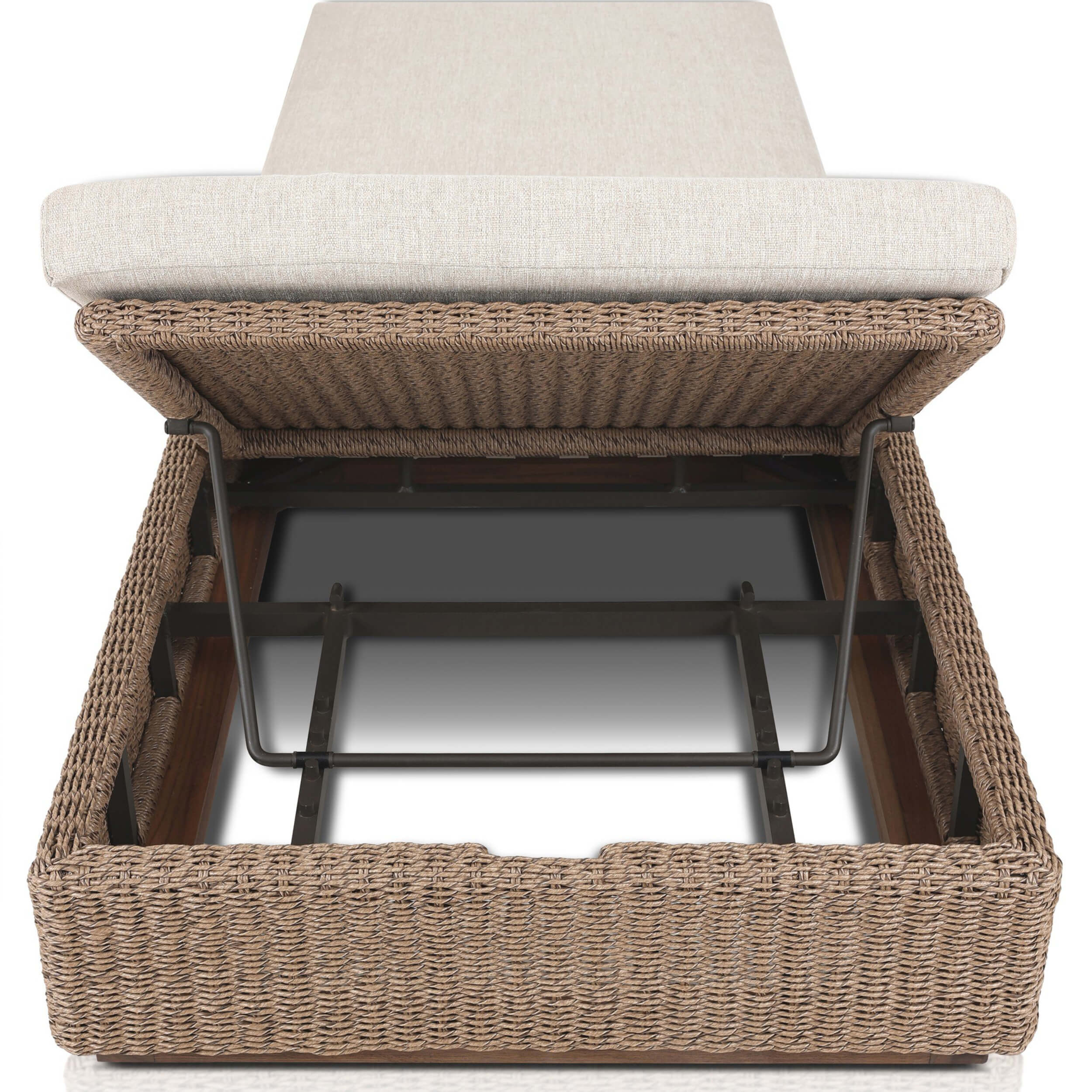 Lorelei Outdoor Chaise, Alessi Buff by Four Hands - Image 4